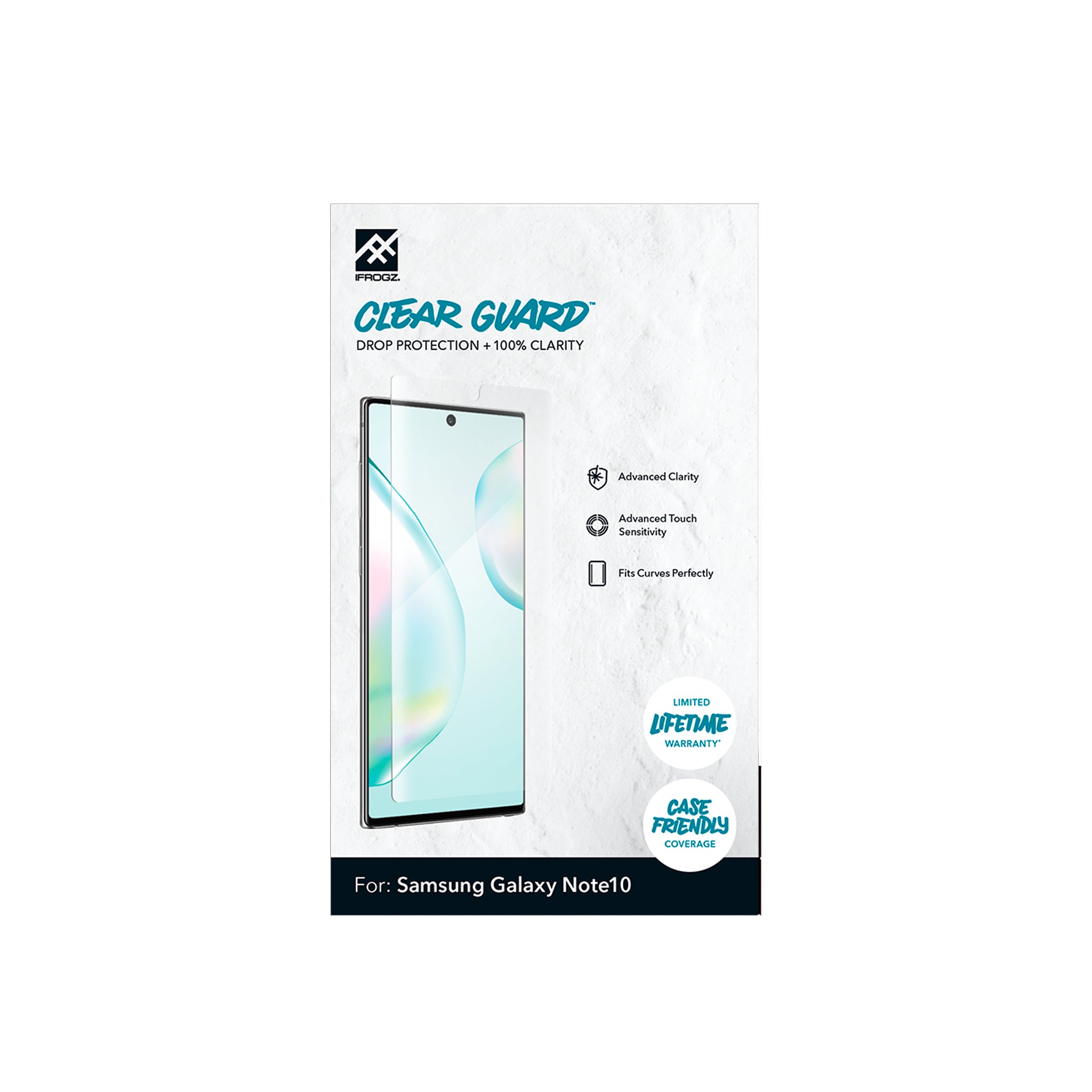 Ifrogz - Clear Guard Film Screen Protector For Samsung Note10 - Clear