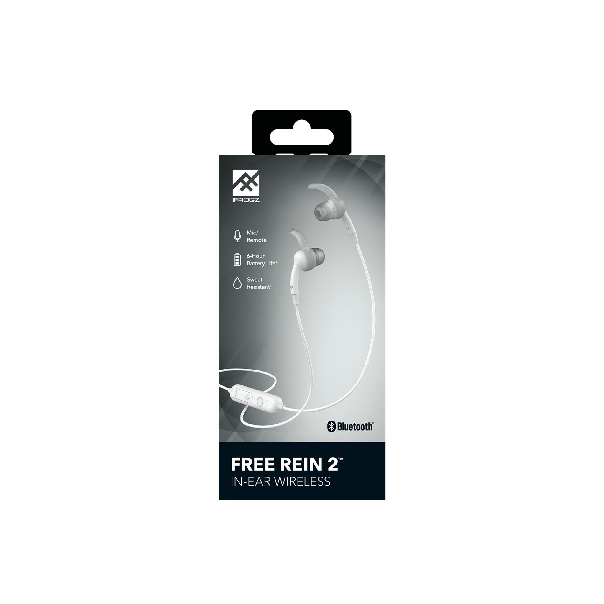 Ifrogz - Free Rein 2 Sport In Ear Bluetooth Headphones - White