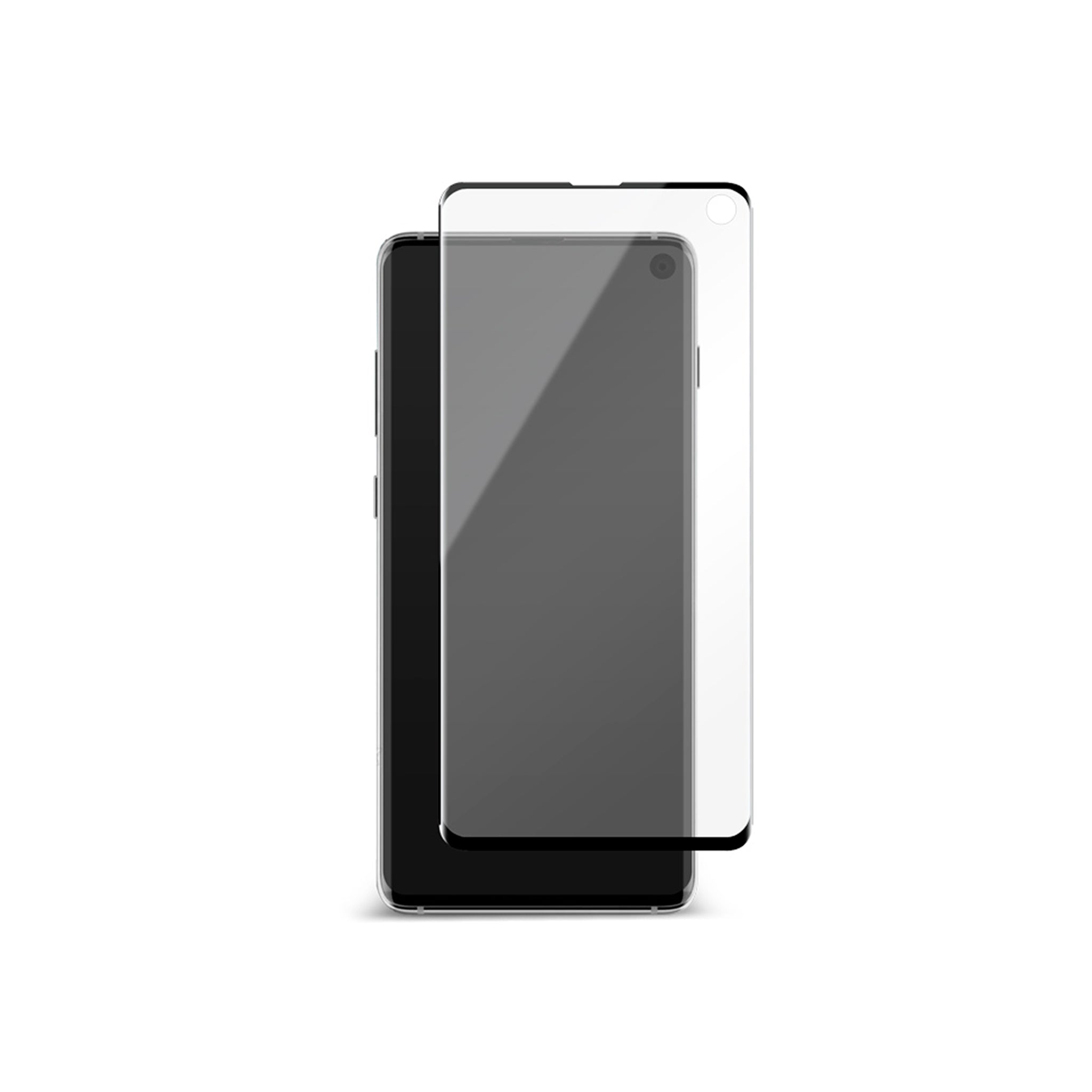 ArtsCase - Strong Shield Hybrid Curved PET Black frame for Galaxy S10