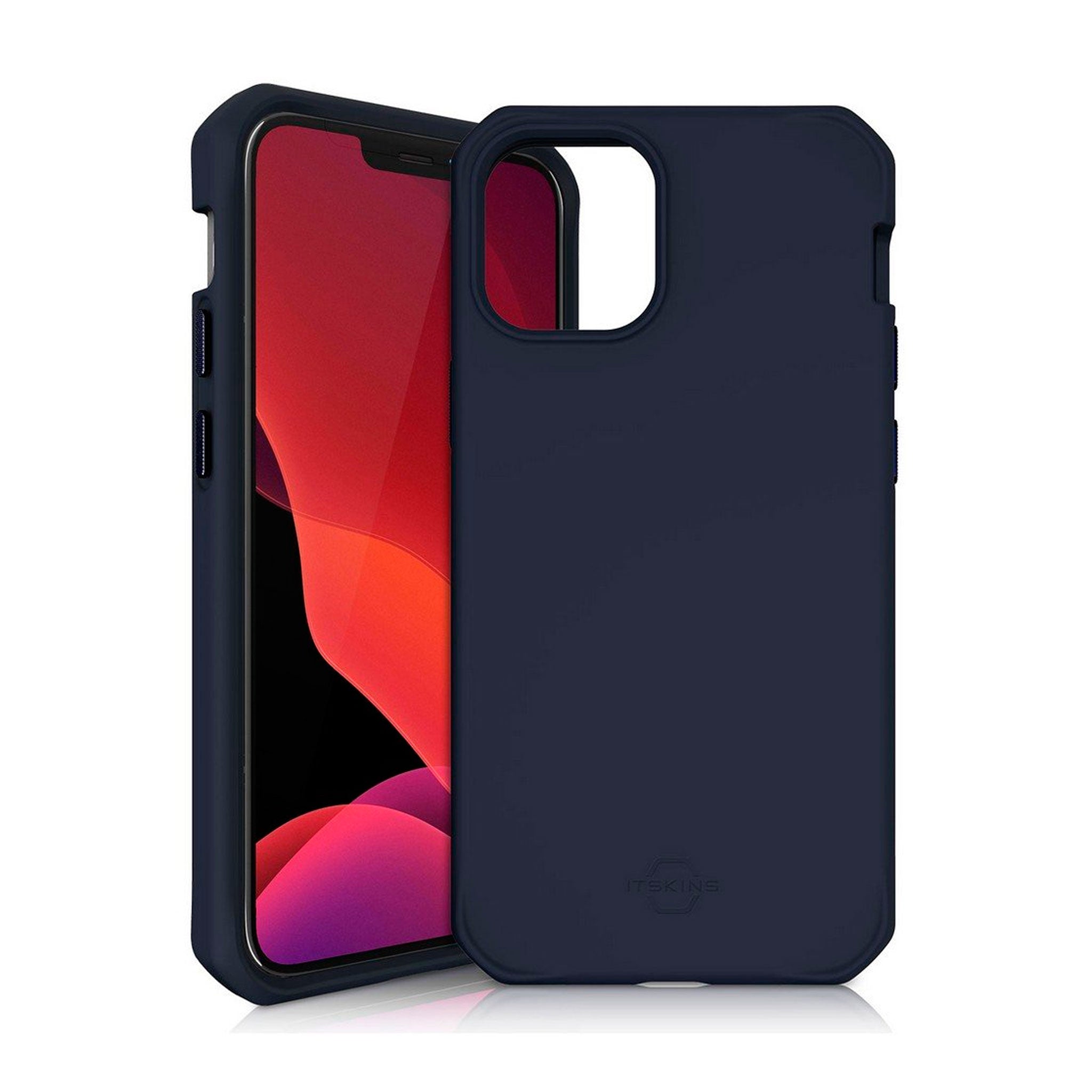 Itskins - Hybrid Silk Case For Apple Iphone 12 Mini - Deep Blue