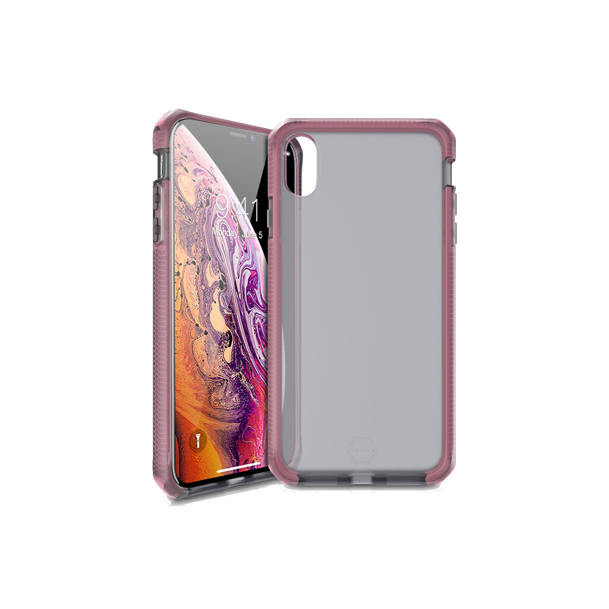 Itskins - Supreme Frost Case For Apple Iphone Xs / X - Baby Pink And Black
