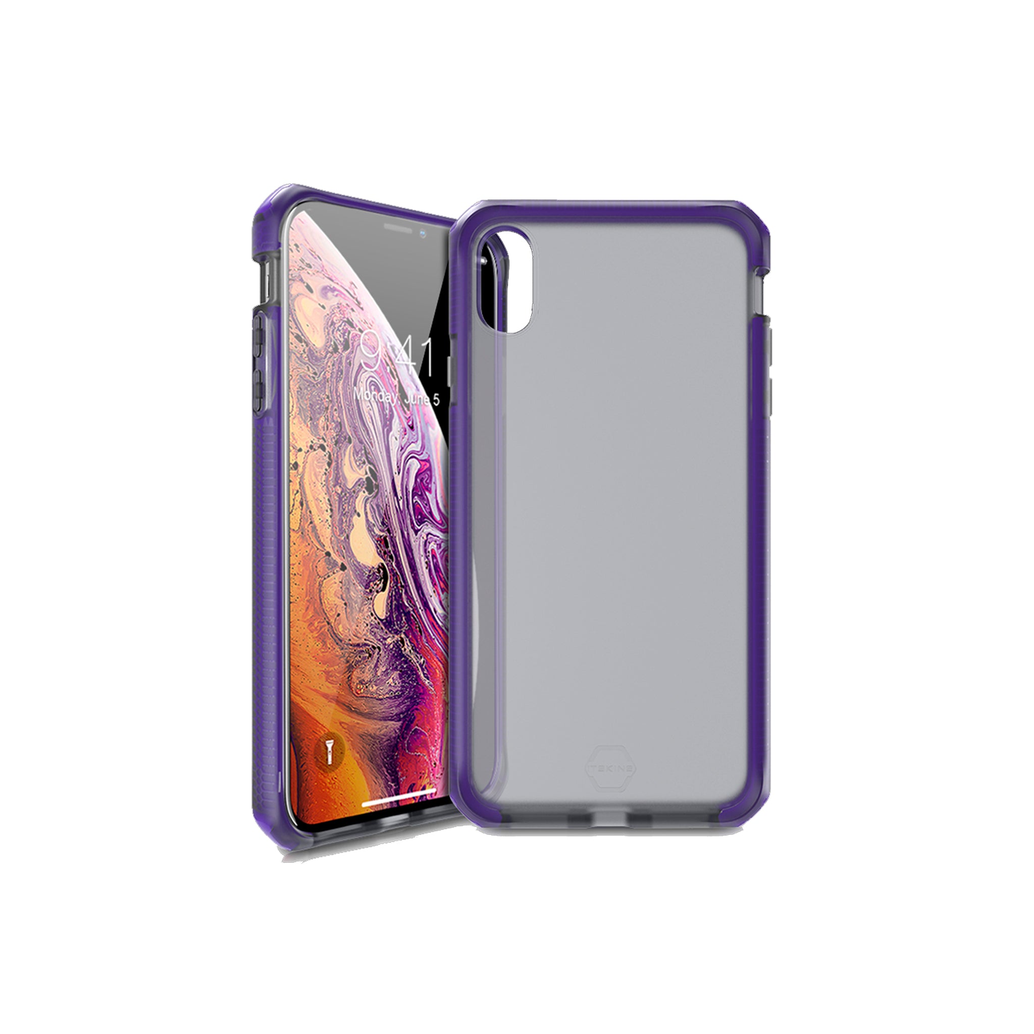 Itskins - Supreme Frost Case For Apple Iphone Xs / X - Smoke And Purple