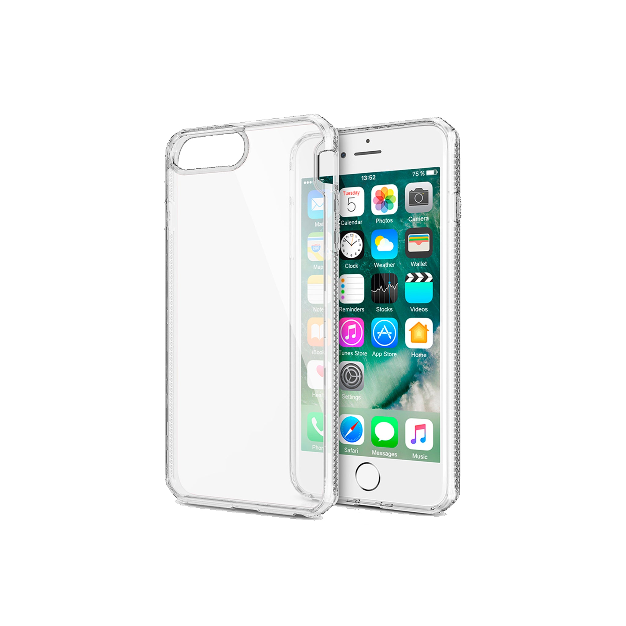 Itskins - Hybrid Frost Mkii Case For Apple Iphone 8 Plus / 7 Plus / 6s Plus / 6 Plus - Transparent