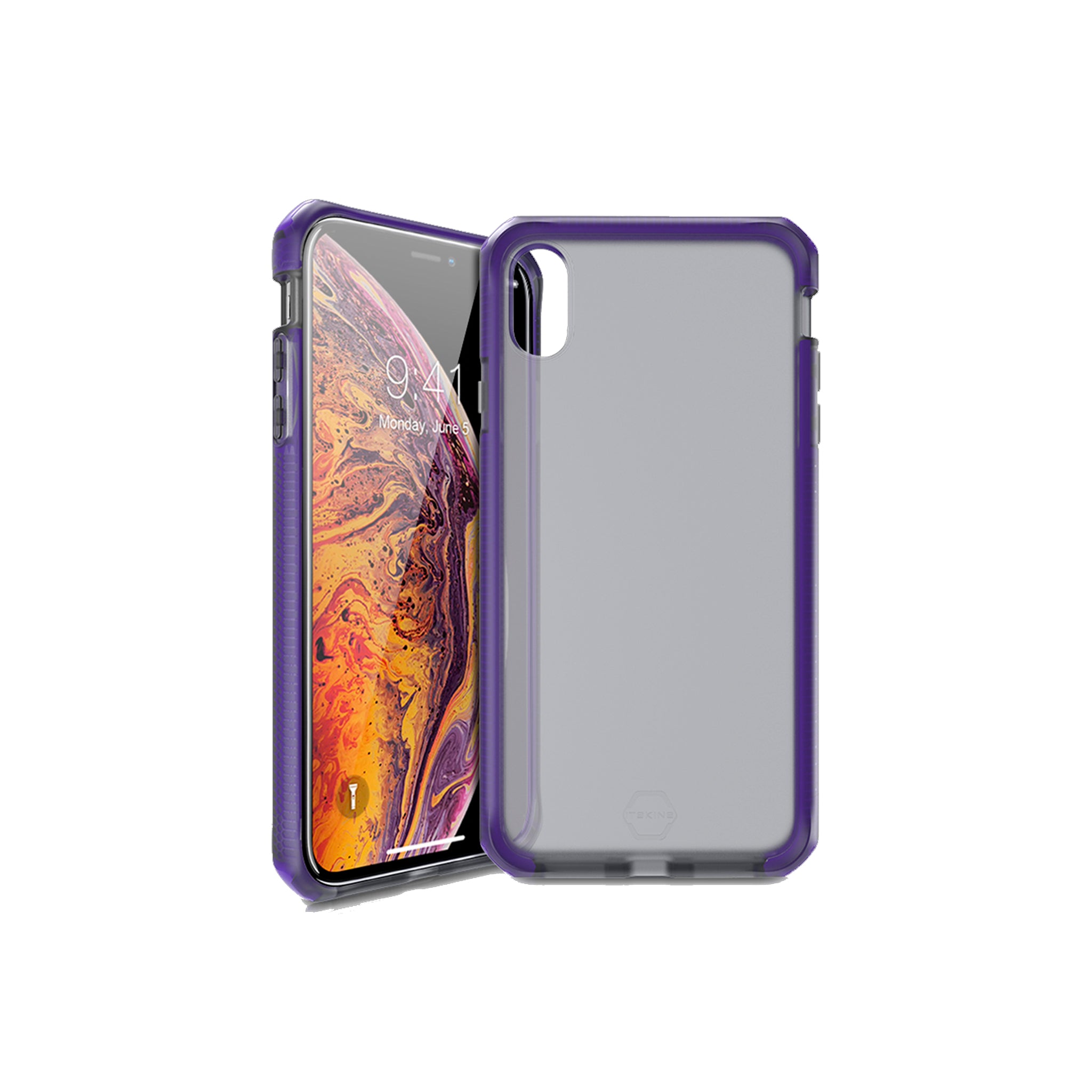 Itskins - Supreme Frost Case For Apple iPhone Xs Max - Smoke And Purple