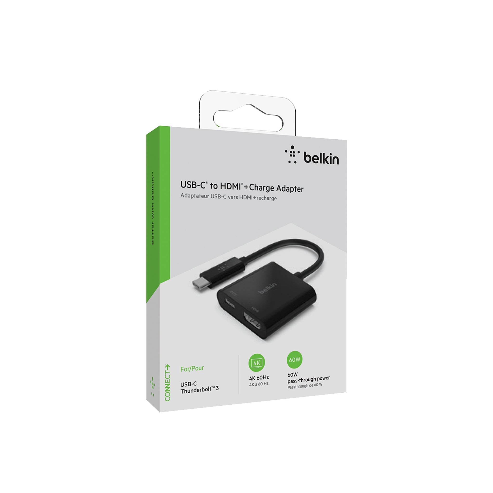Belkin - Usb C To Hdmi And Charge Adapter 60w - Black
