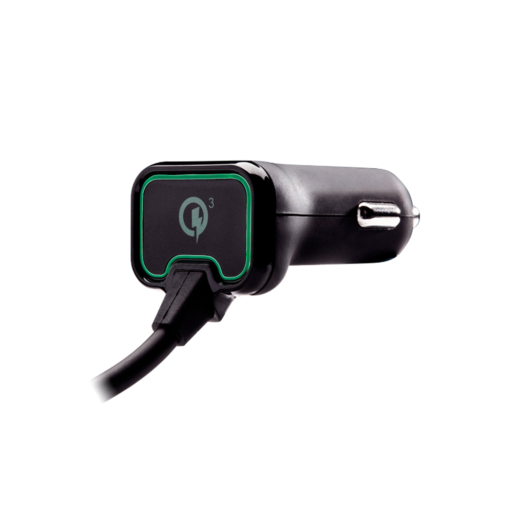 Qmadix - Car Charger Quick Charge 3.0 For Type C Devices - Black