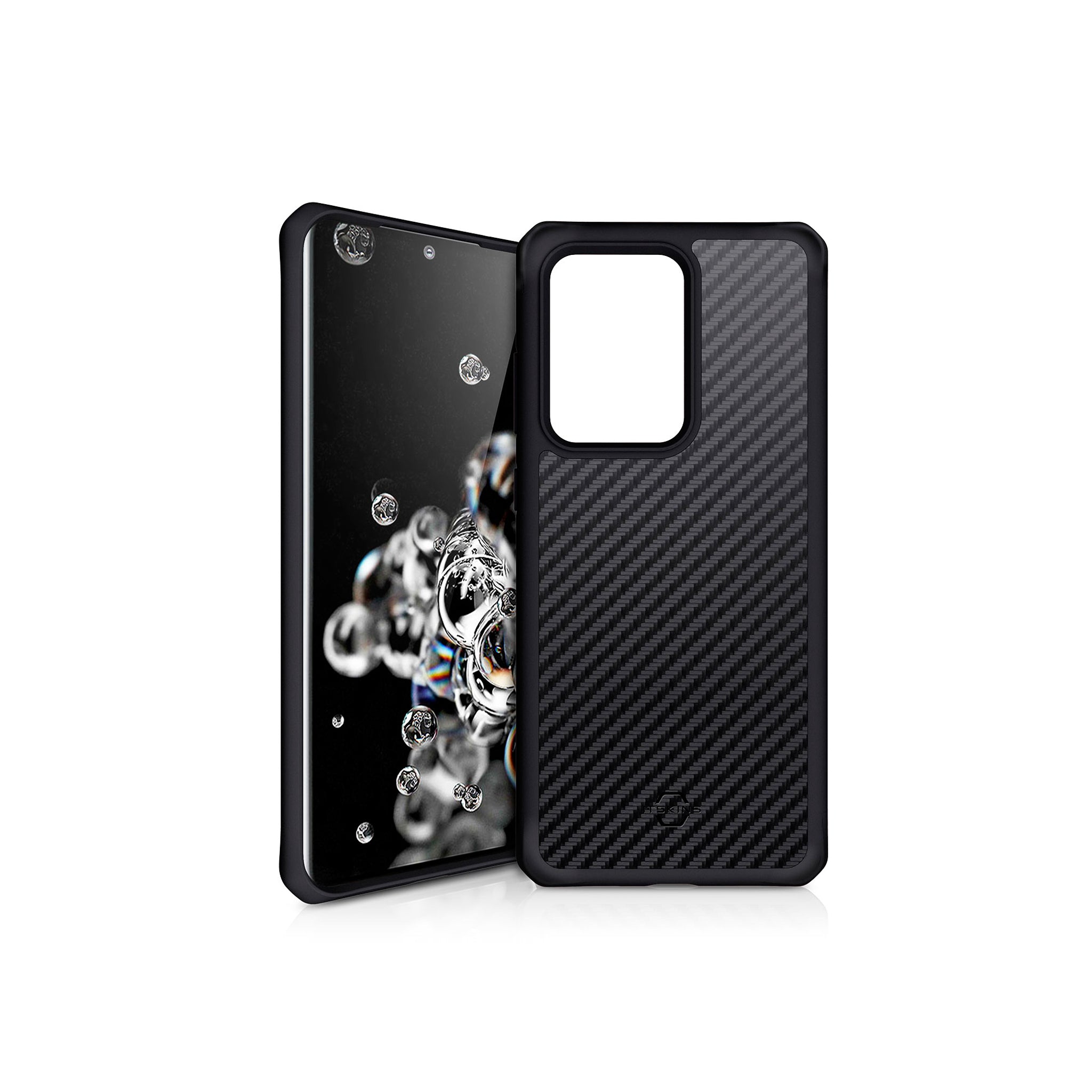 Itskins - Hybrid Fusion Case For Samsung Galaxy S20 Ultra - Carbon Black