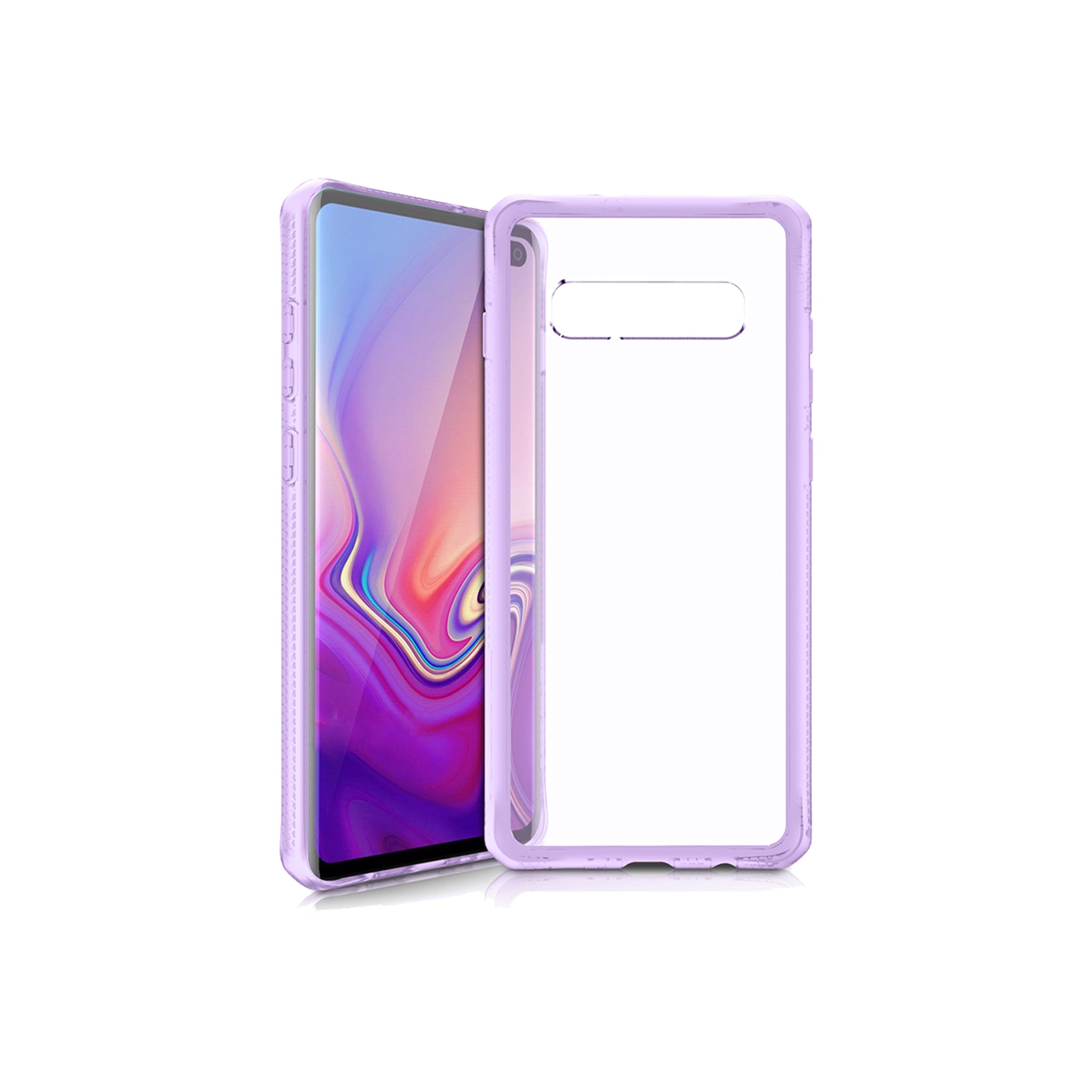 Itskins - Hybrid Frost Mkii Case For Samsung Galaxy S10 Plus - Light Purple And Transparent