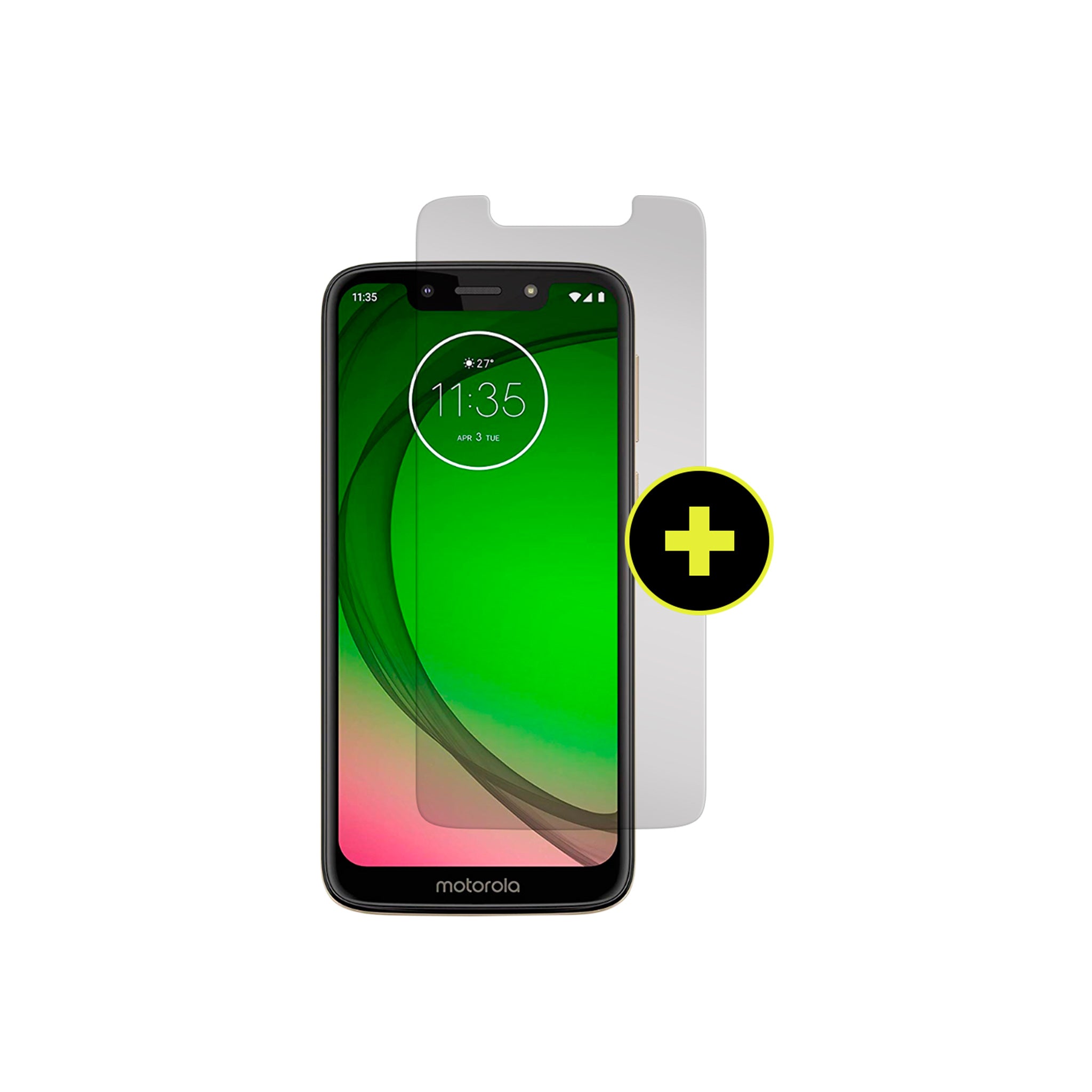 Gadget Guard - Black Ice Plus Glass Screen Protector For Motorola Moto G7 Play - Clear
