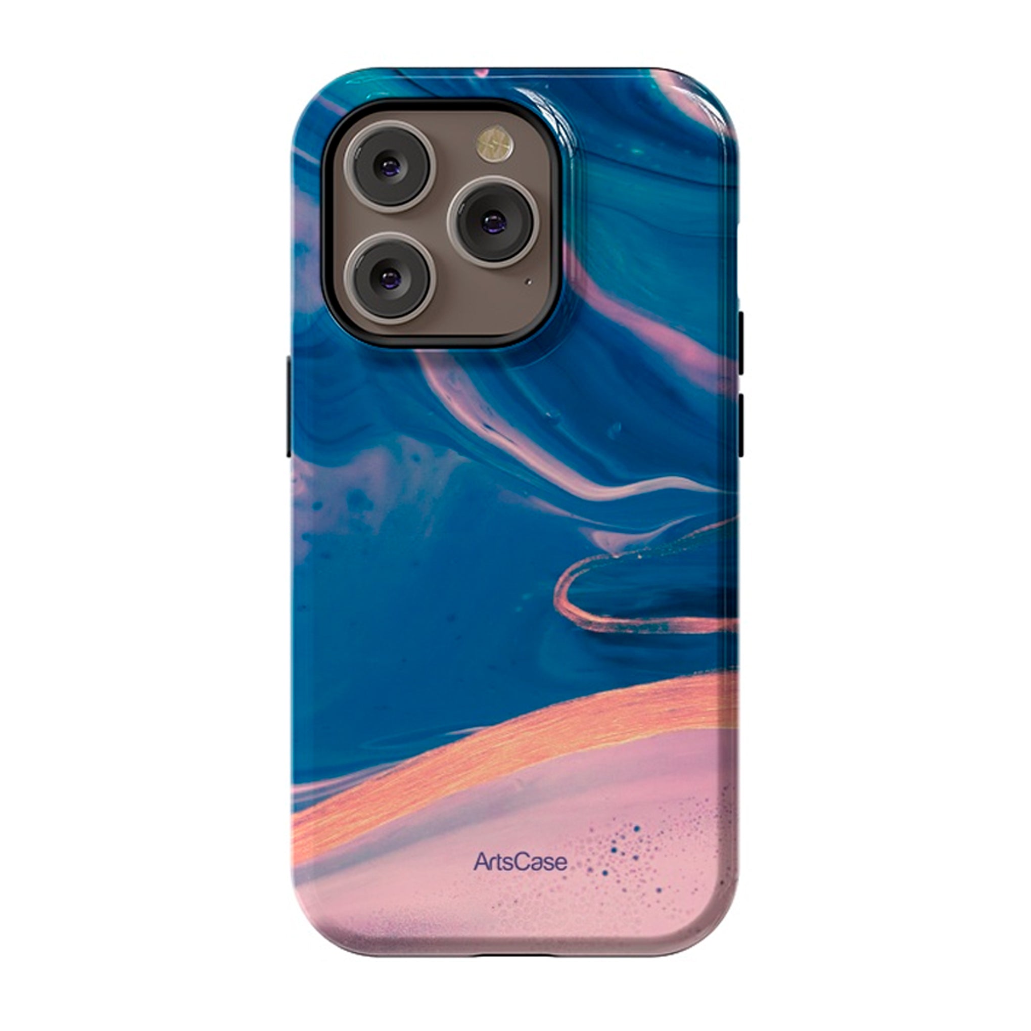 Protective Cover Case - Design Acrylic Paint Abstract Marbling.