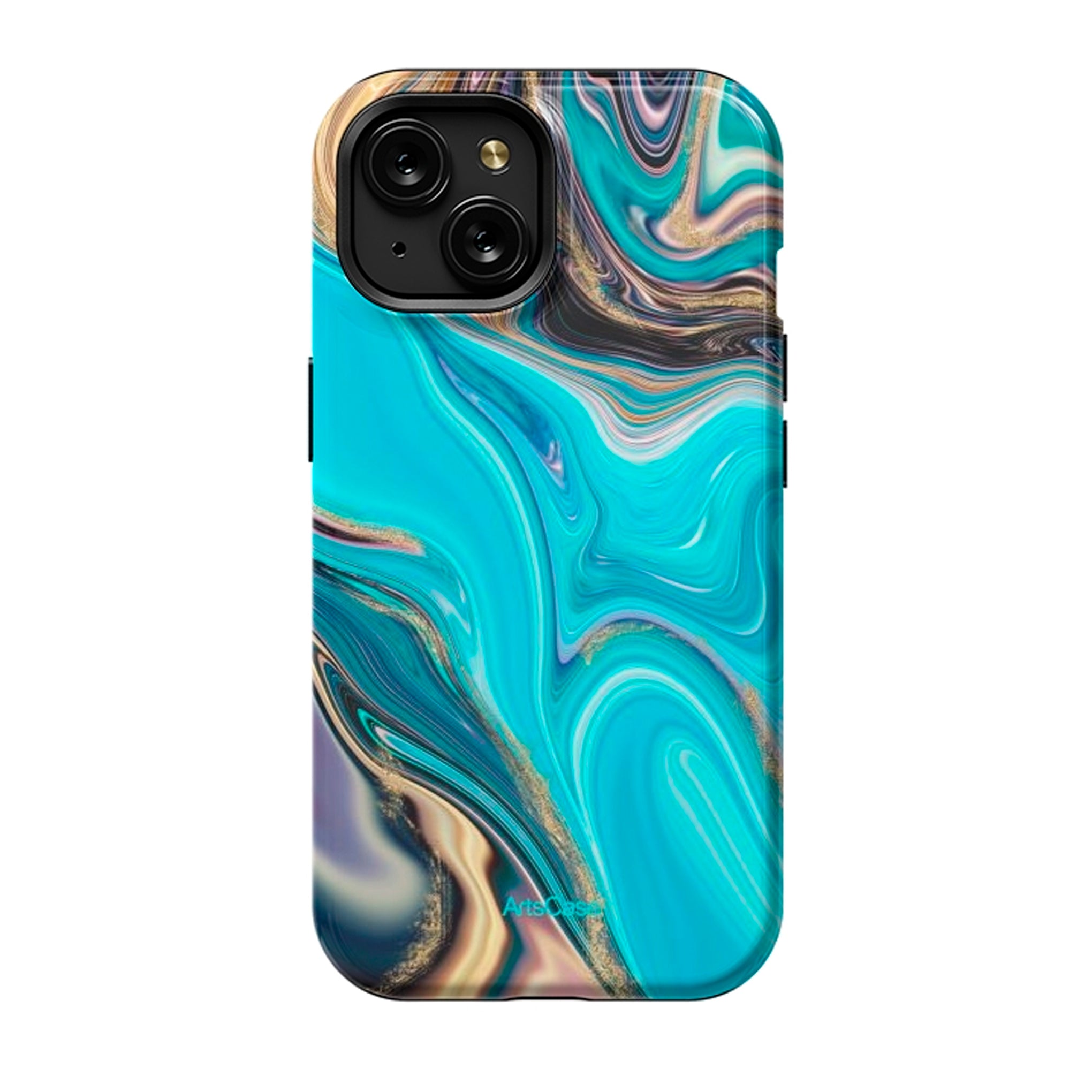 Protective Cover Case - Design Indigo wave pattern.