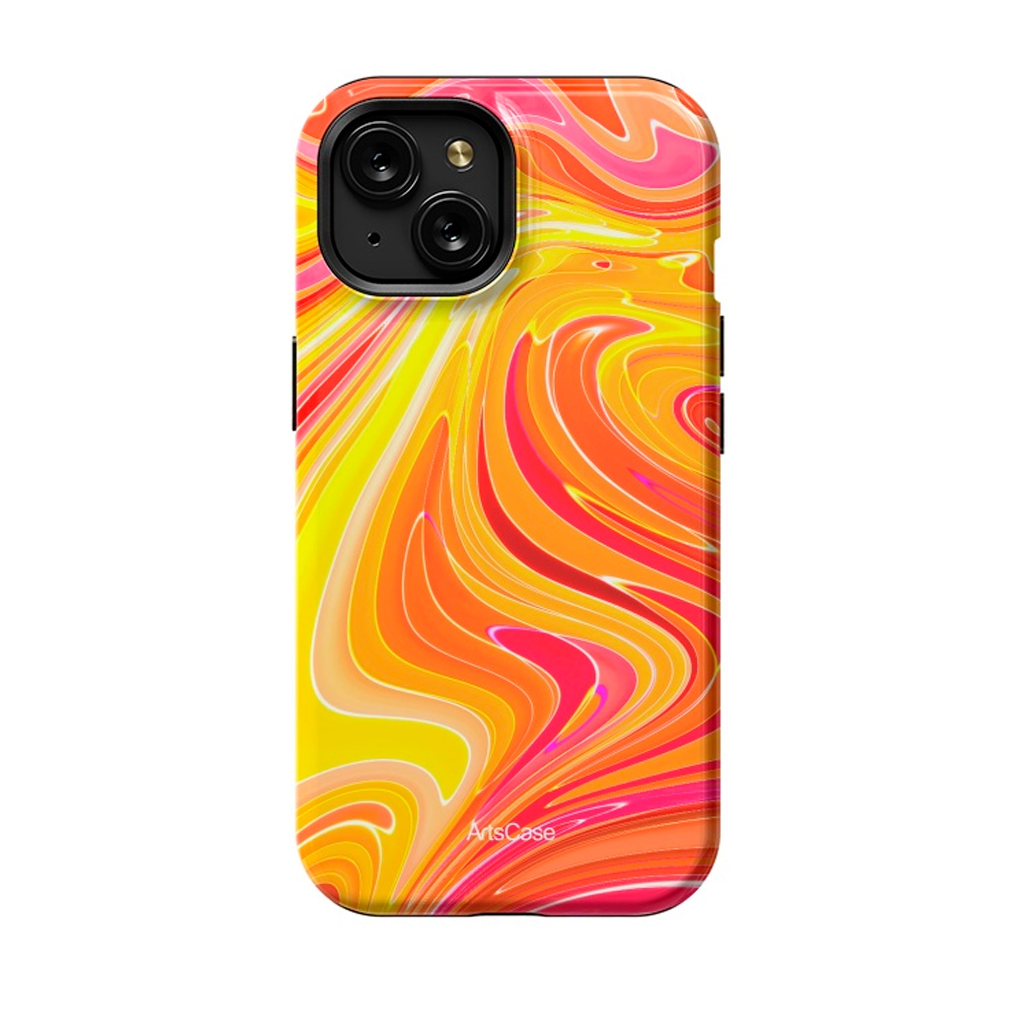 Protective Cover Case - Design Yellow Fluid Painting.