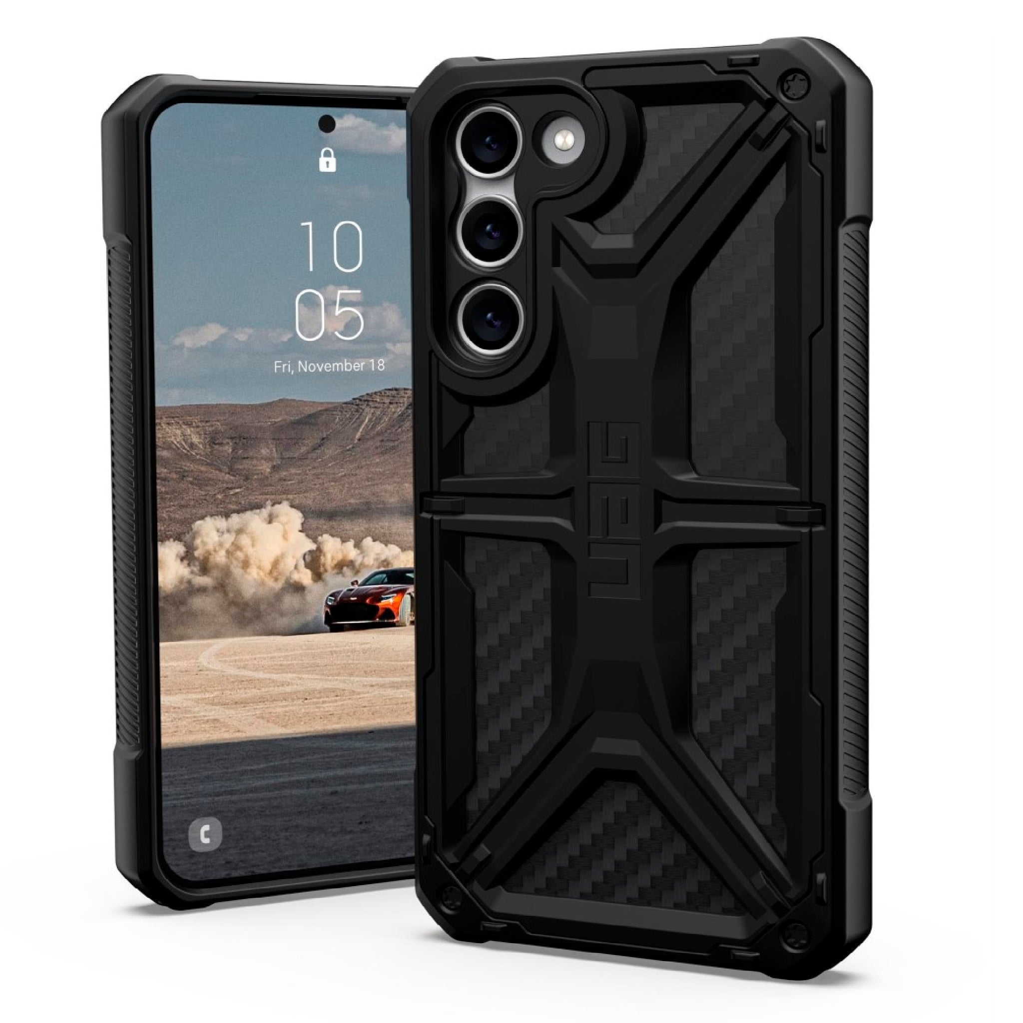 Urban Armor Gear (uag) - Monarch Case For Samsung Galaxy S23 Plus - Carbon Fiber