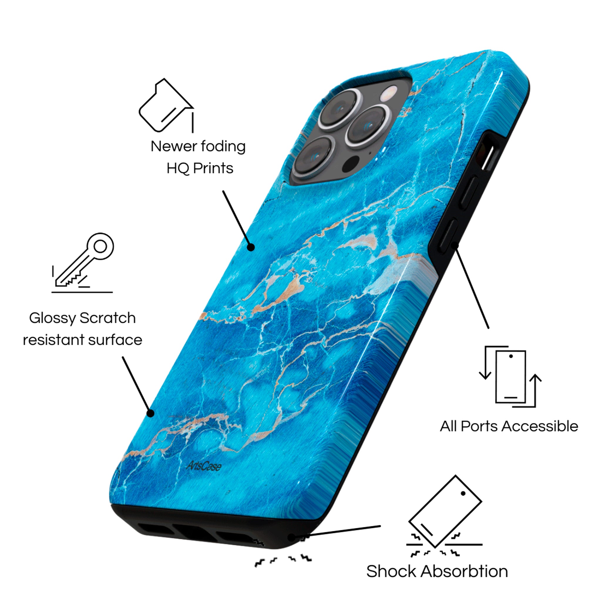 Protective Cover Case - Design Blue Sky.