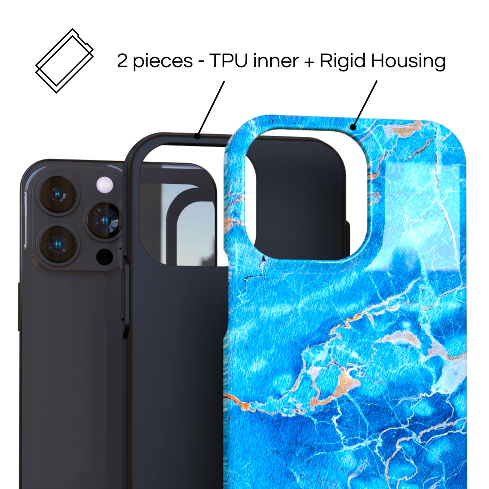 Protective Cover Case - Design Blue Sky.