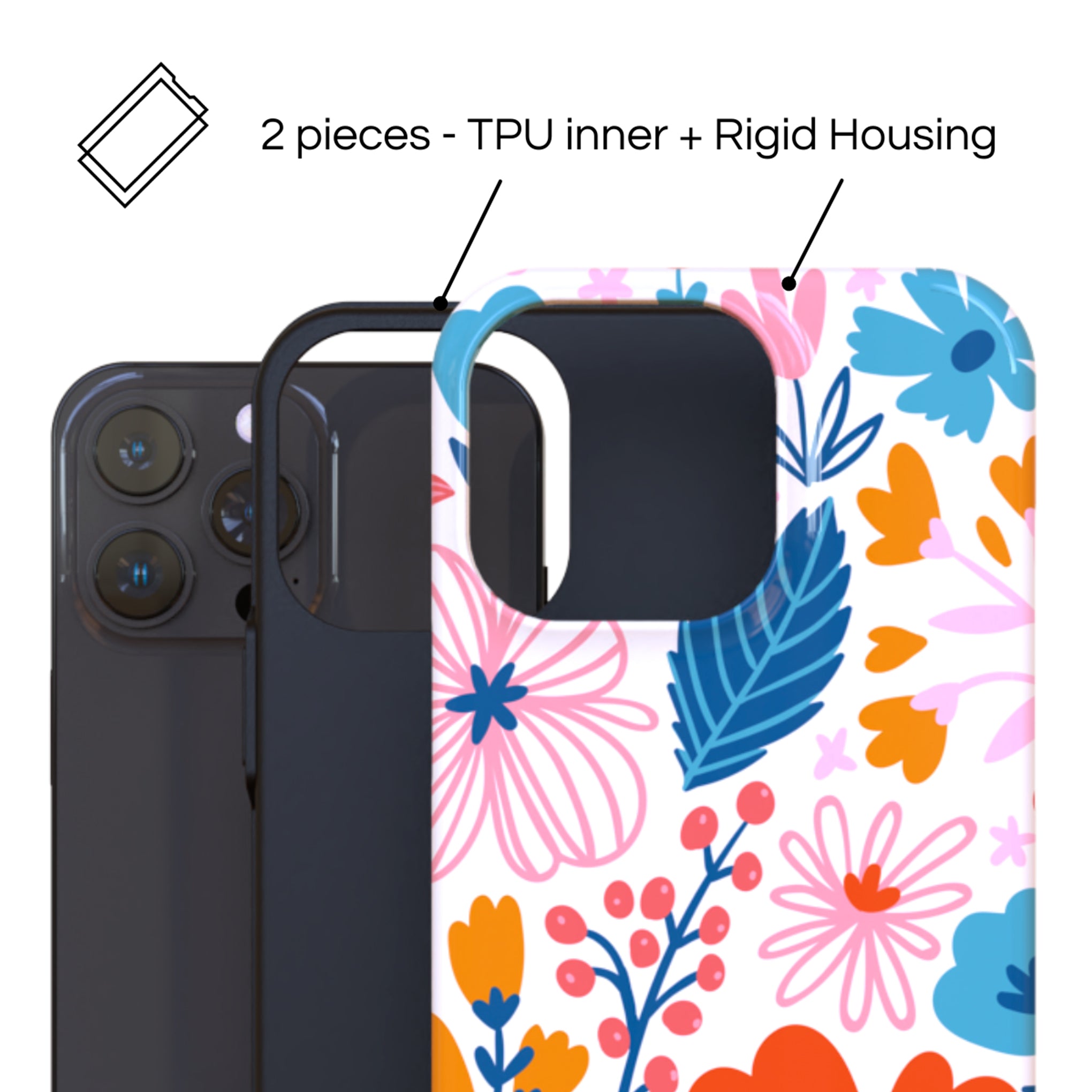 Protective Cover Case - Design Botanical Floral I.