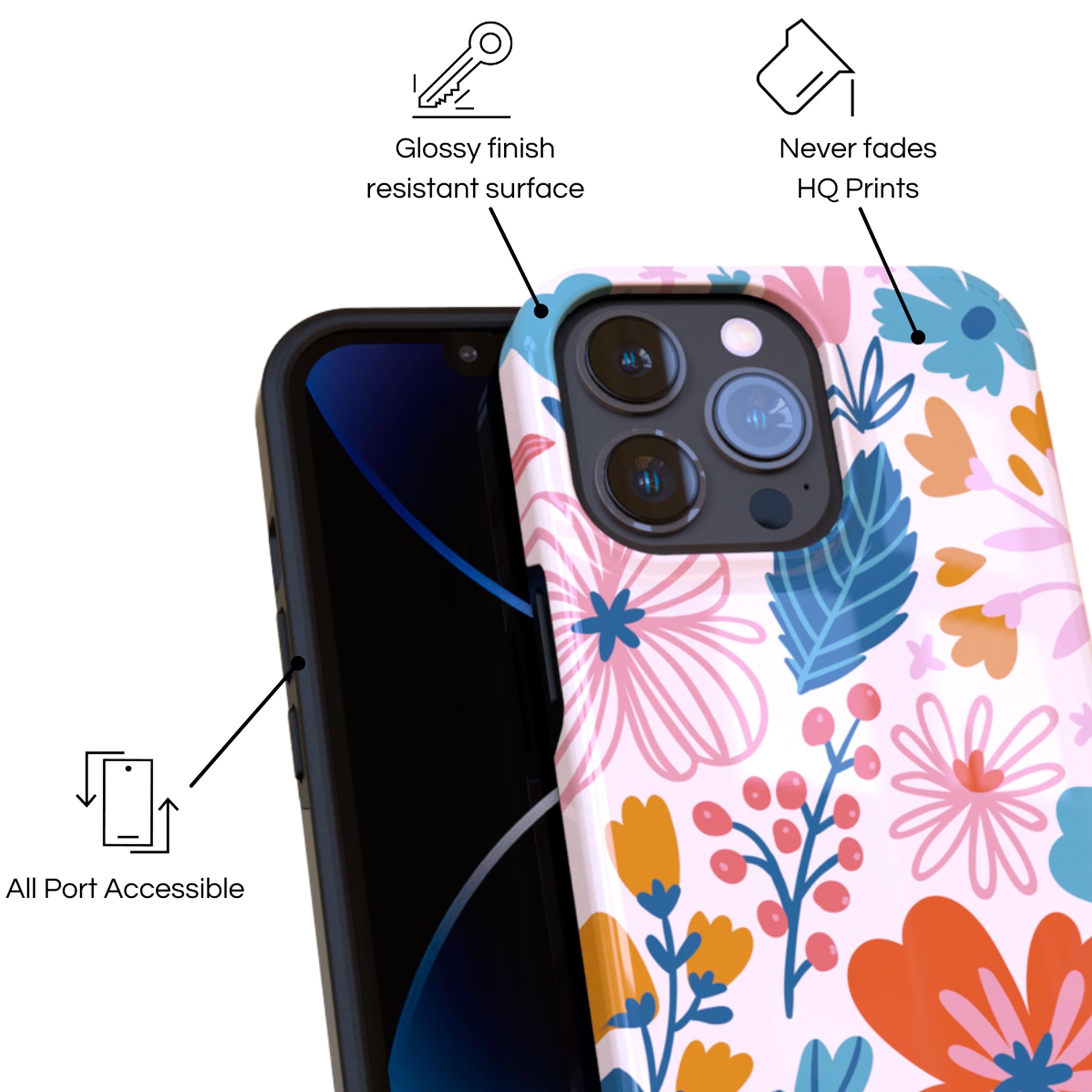 Protective Cover Case - Design Botanical Floral I.