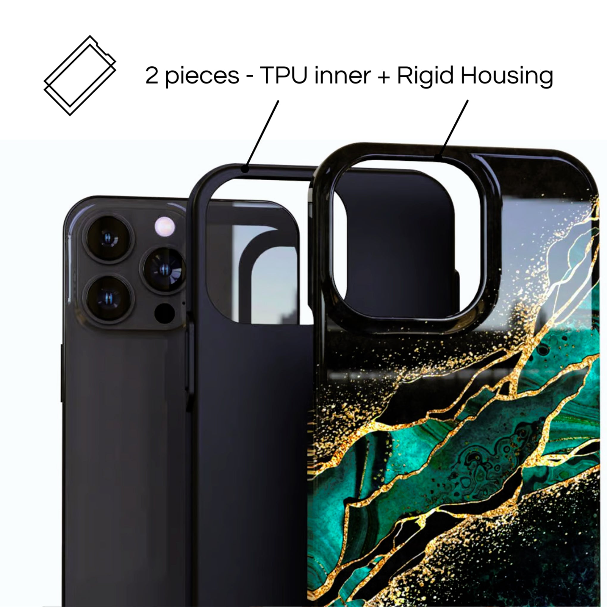 Protective Cover Case - Design Emerald Pool.