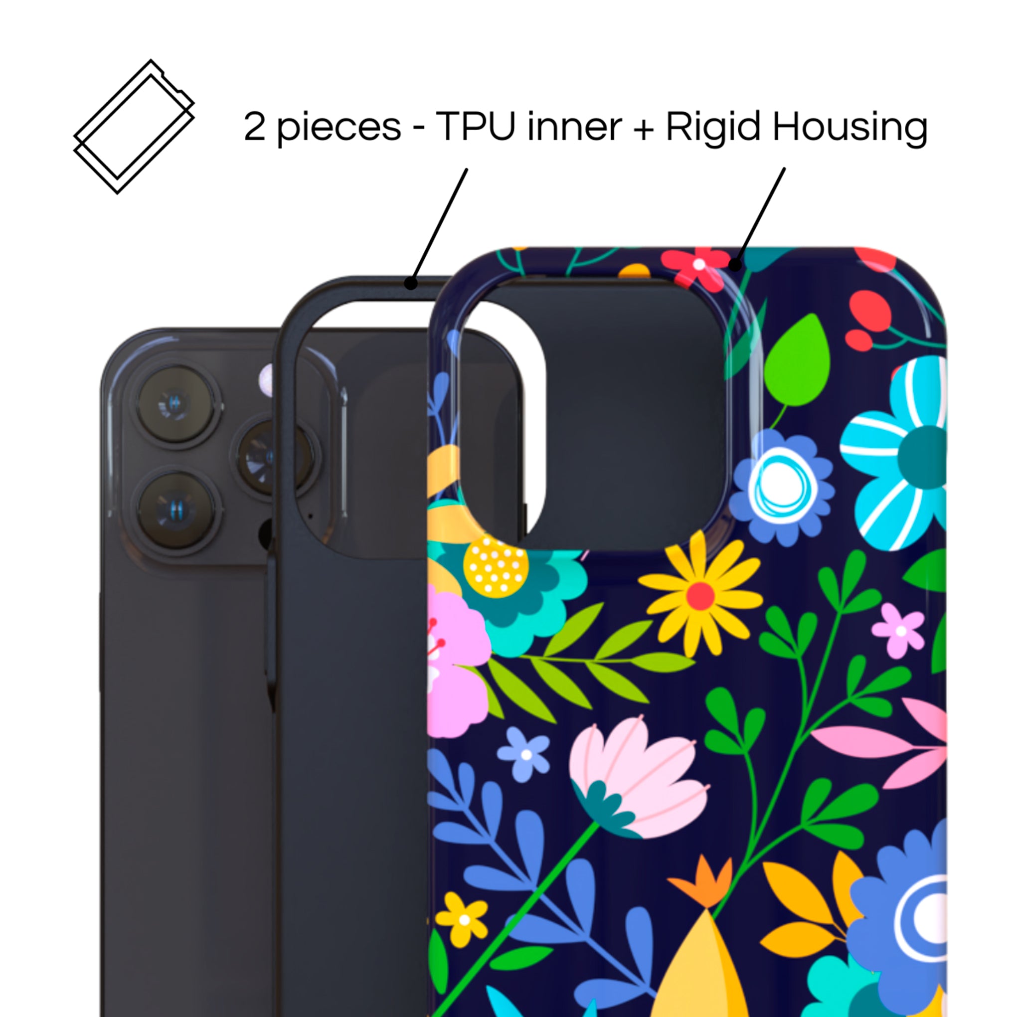 Protective Cover Case - Design Fresh Flowers.