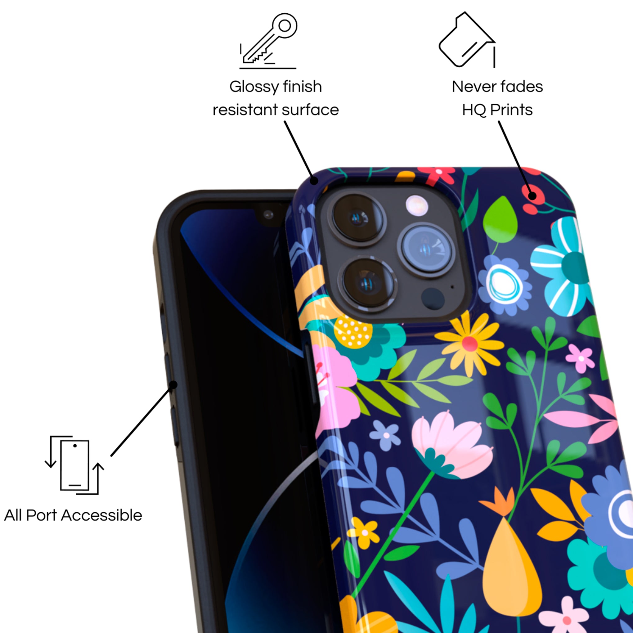 Protective Cover Case - Design Fresh Flowers.