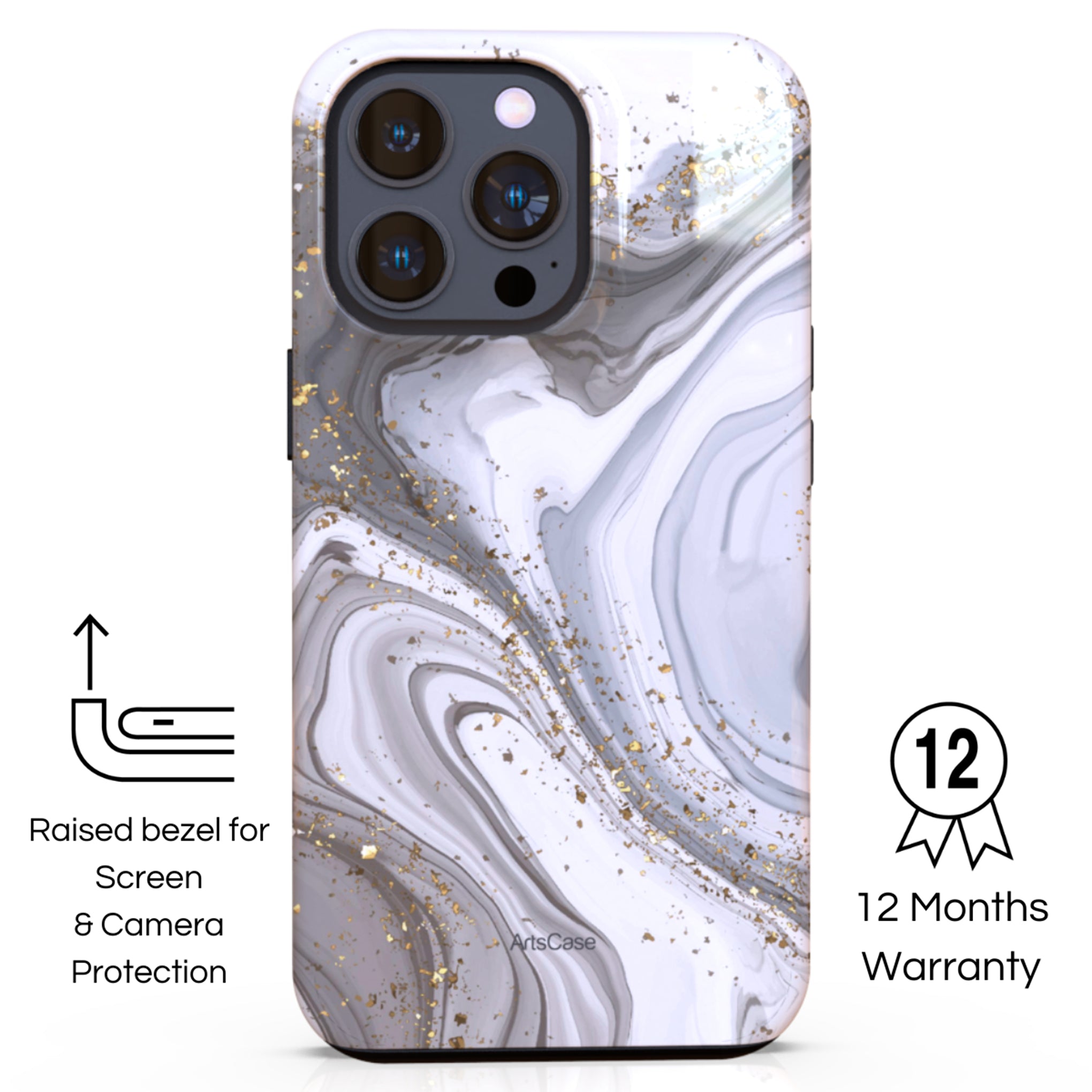 Protective Cover Case - Design Gray Clouds.