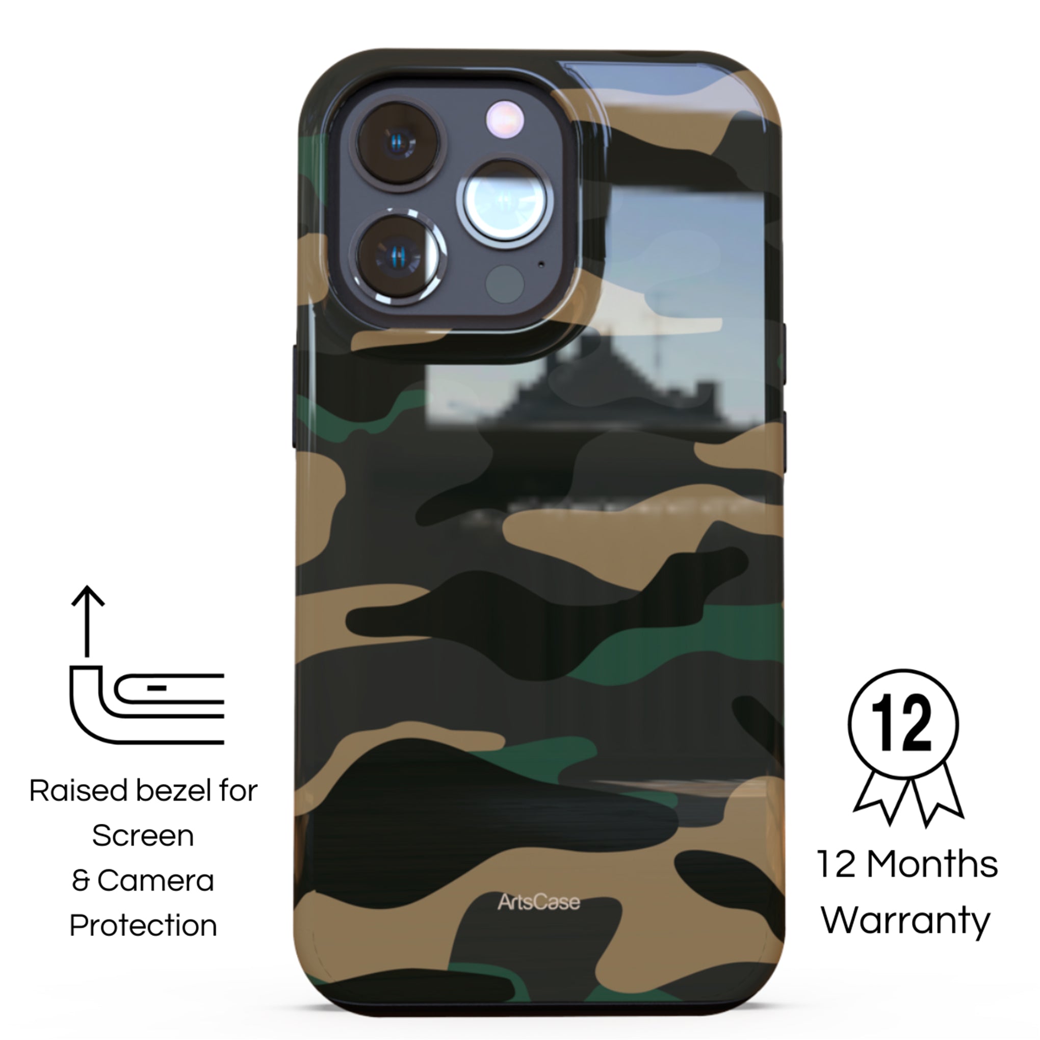 Protective Cover Case - Design Green Camo.