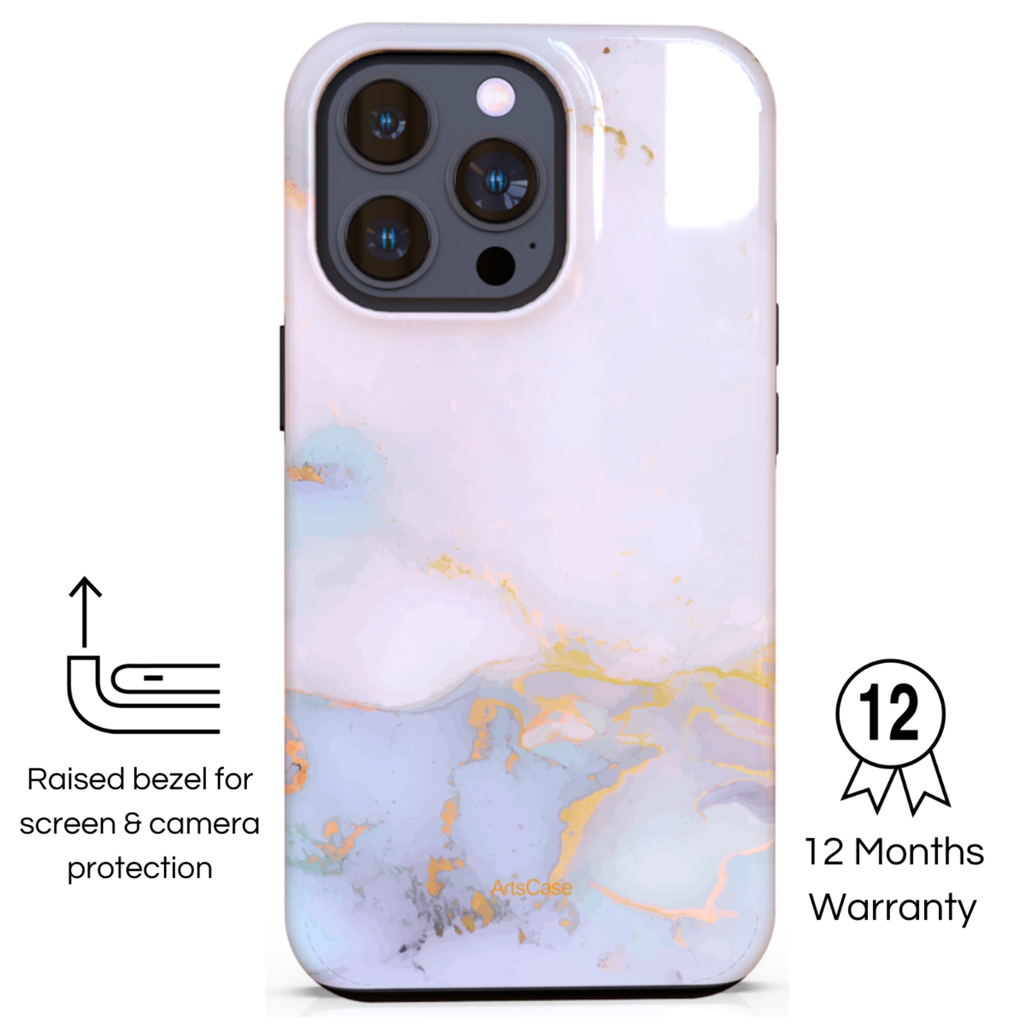 Protective Cover Case - Design Hint of Vanilla.