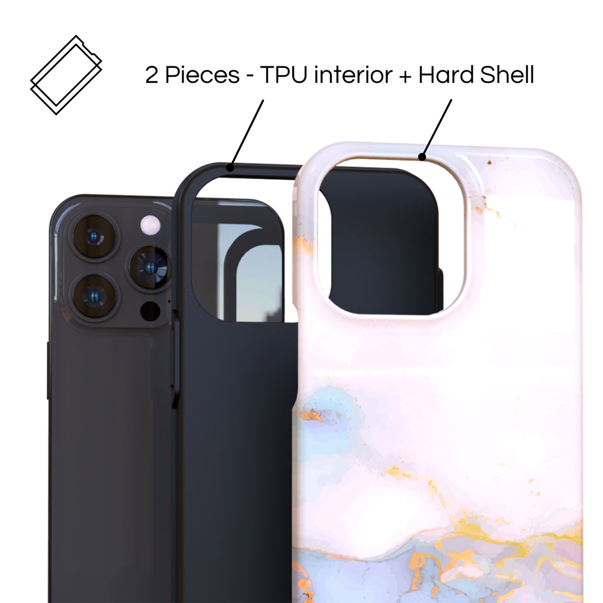 Protective Cover Case - Design Hint of Vanilla.