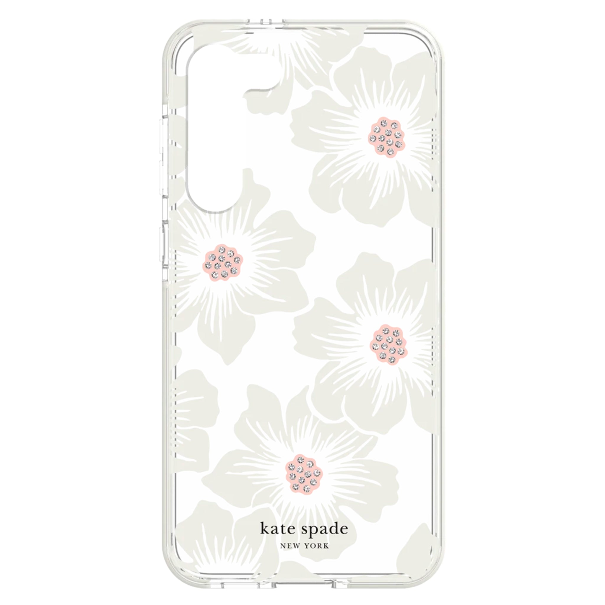 Kate Spade - New York Defensive Hardshell Case For Samsung Galaxy S23 Plus - Hollyhock Floral Clear