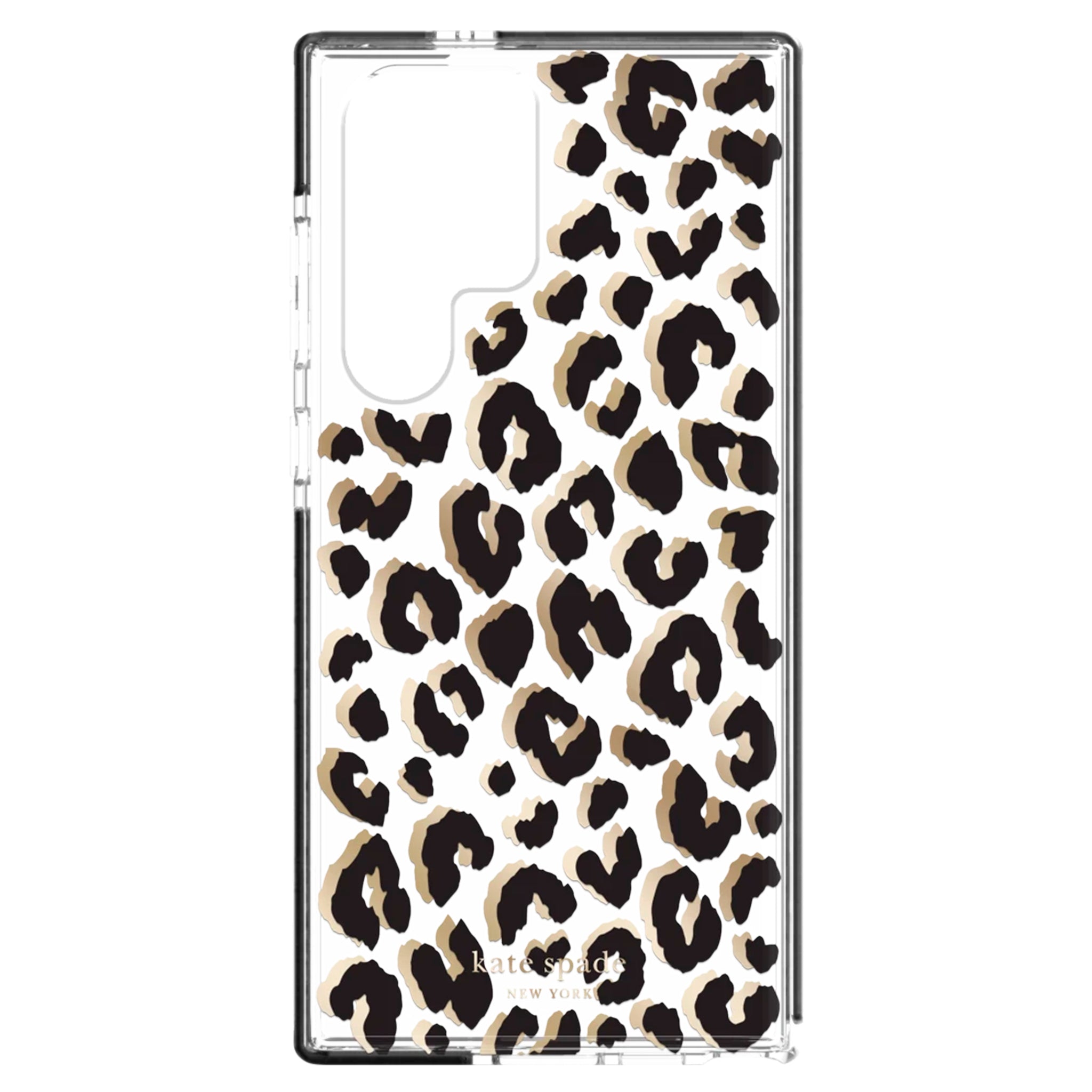 Kate Spade - New York Defensive Hardshell Case For Samsung Galaxy S23 Ultra - City Leopard Black