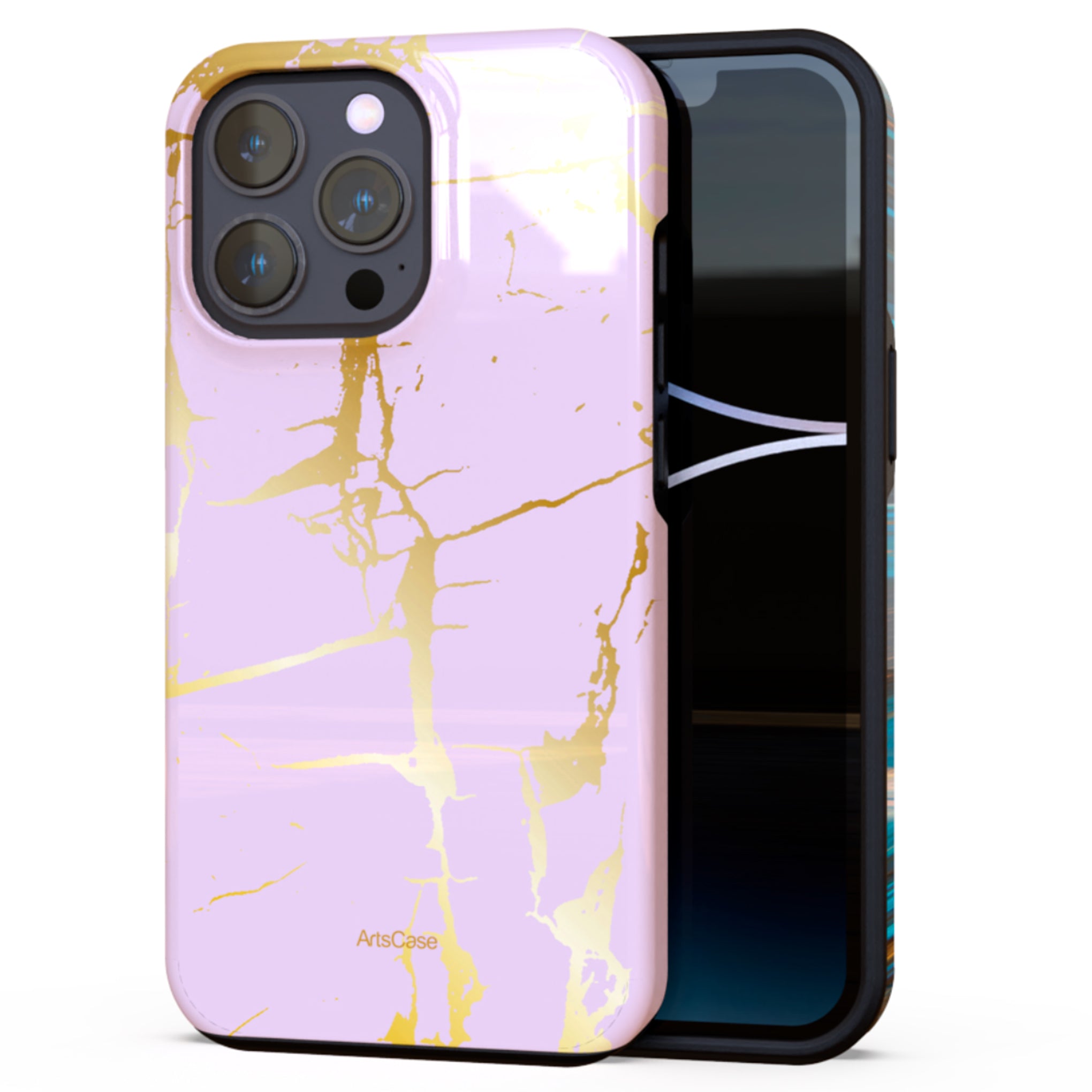 Protective Cover Case - Design Marble Gold Grunge.