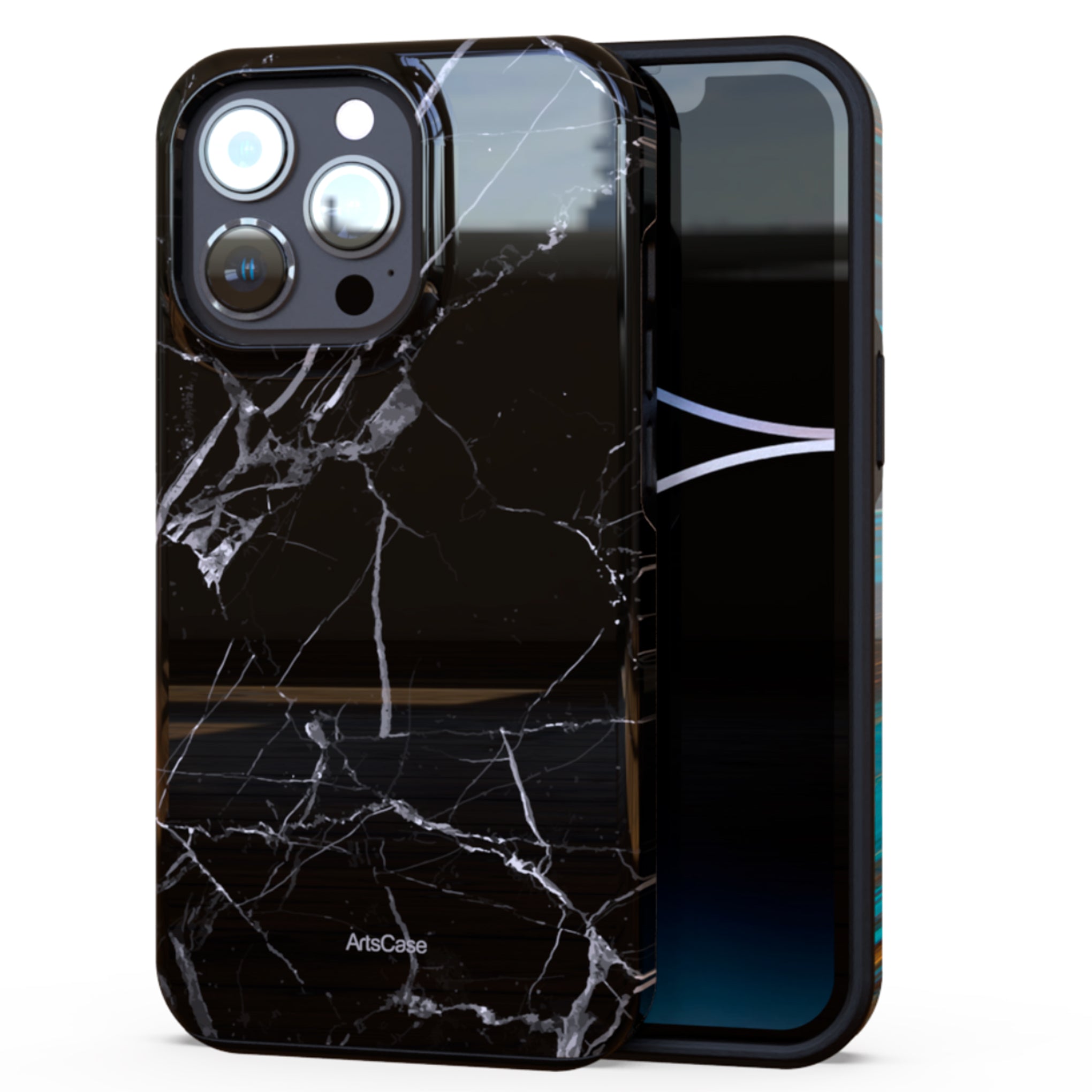 Protective Cover Case - Design Noir Marble.