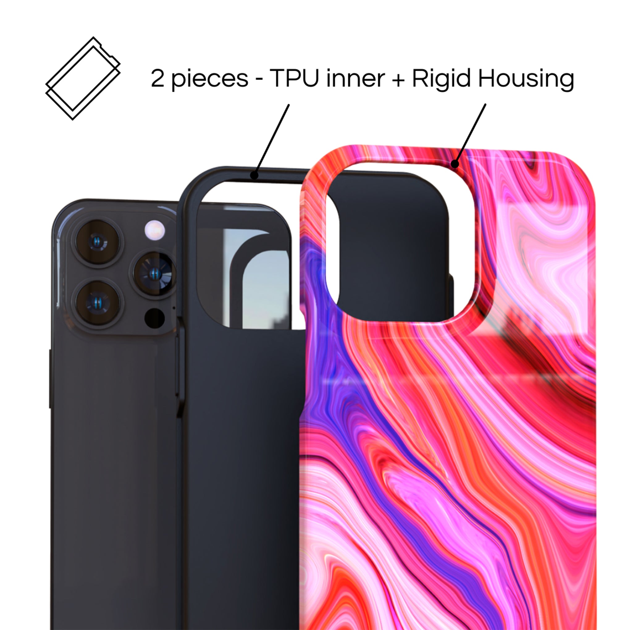 Protective Cover Case - Design Party in Colors.