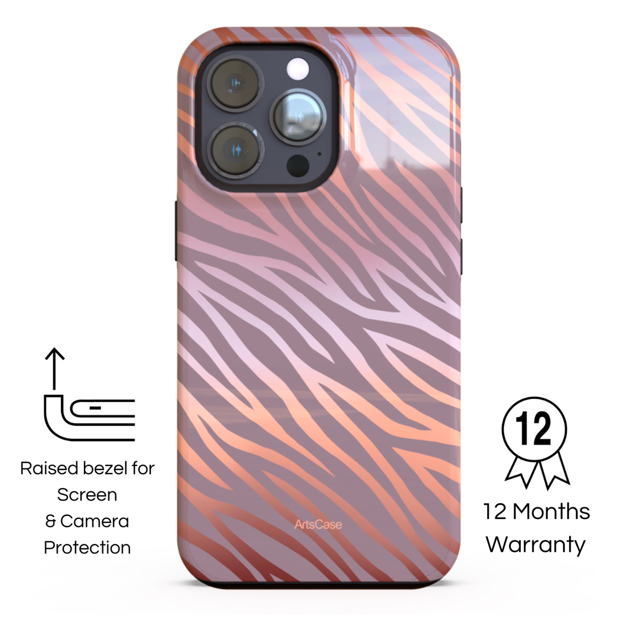 Protective Cover Case - Design Peel Zebra.