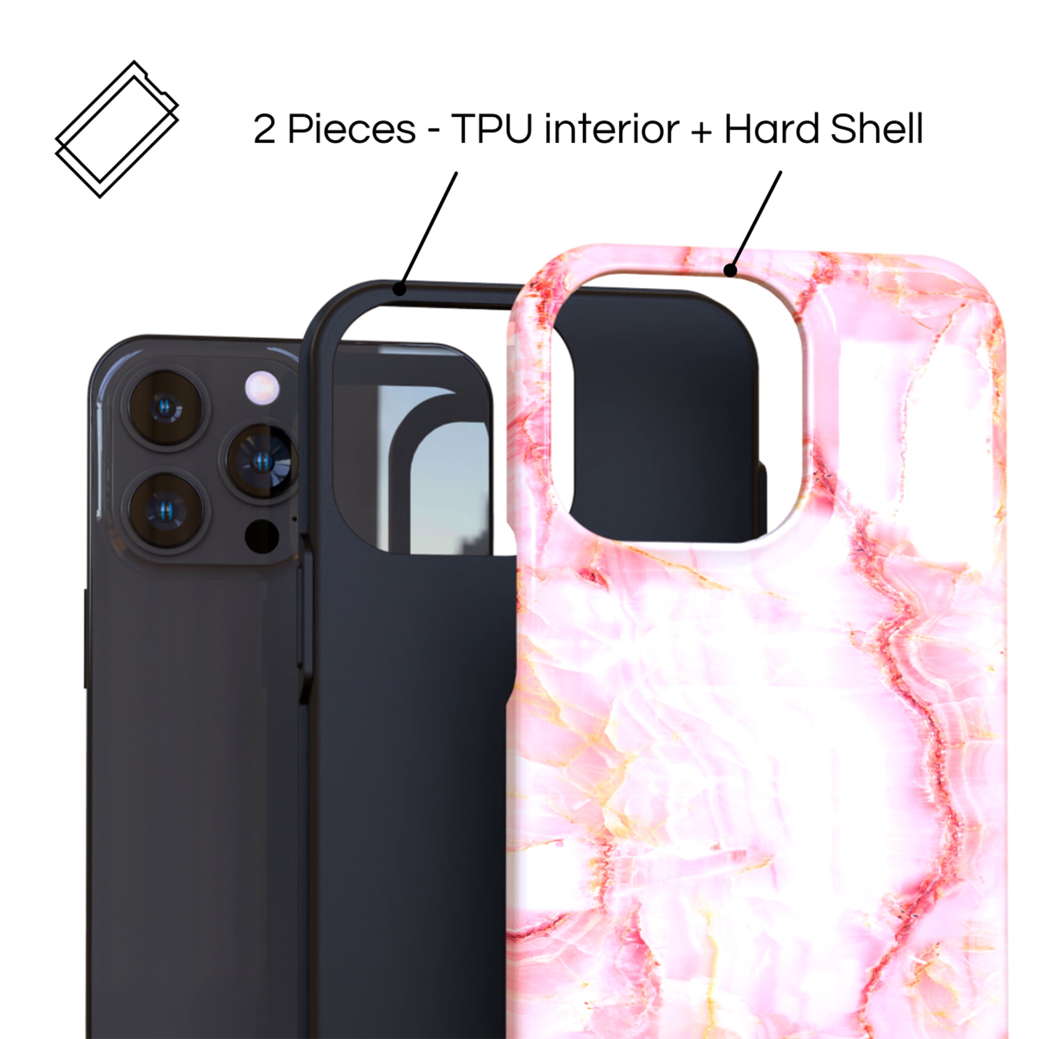 Protective Cover Case - Design Pink Salt Flats.