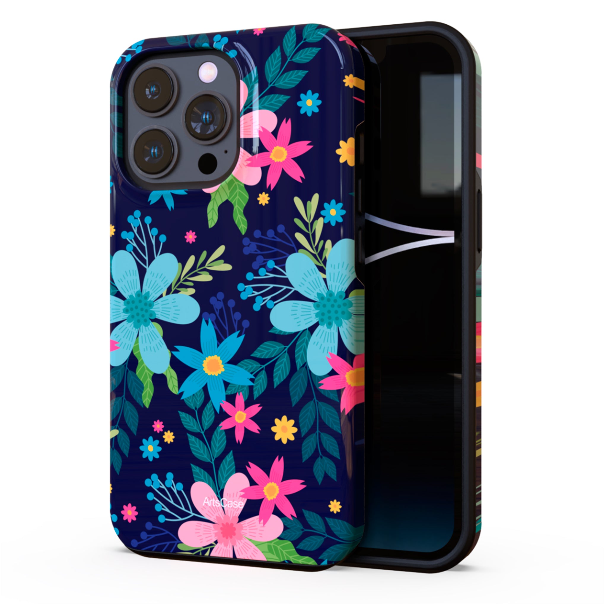 Protective Cover Case - Design Rain of Colors and Flowers.