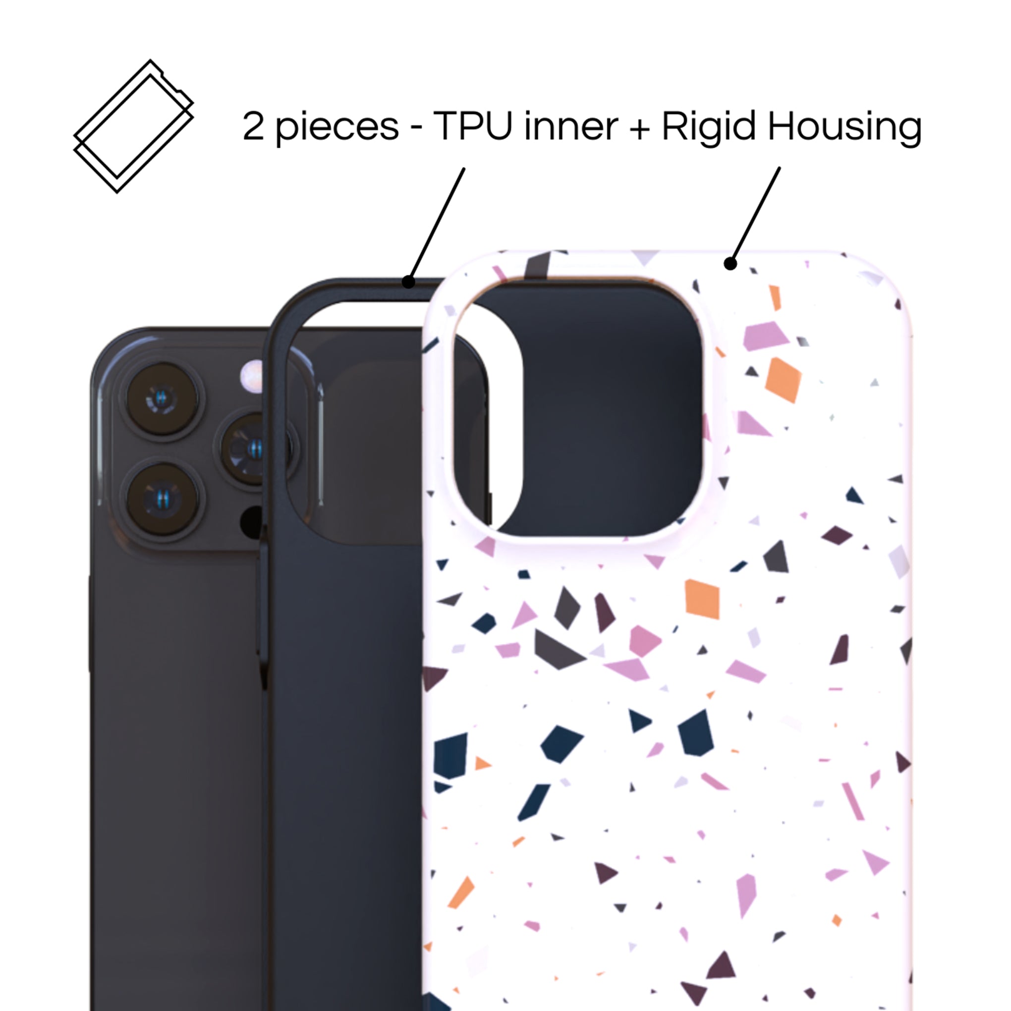 Protective Cover Case - Design Scattered Thoughts.