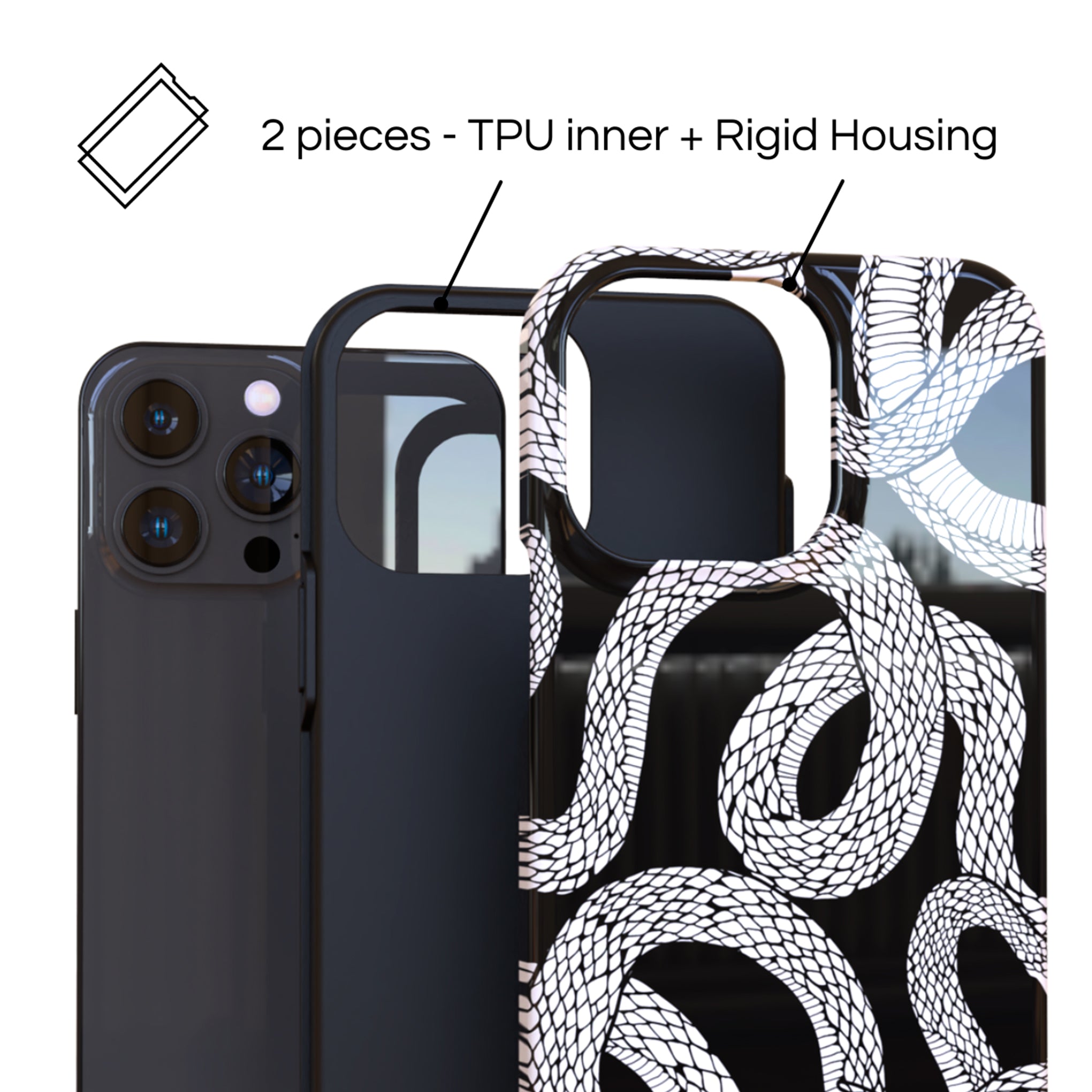 Protective Cover Case - Design Snake Dancing.