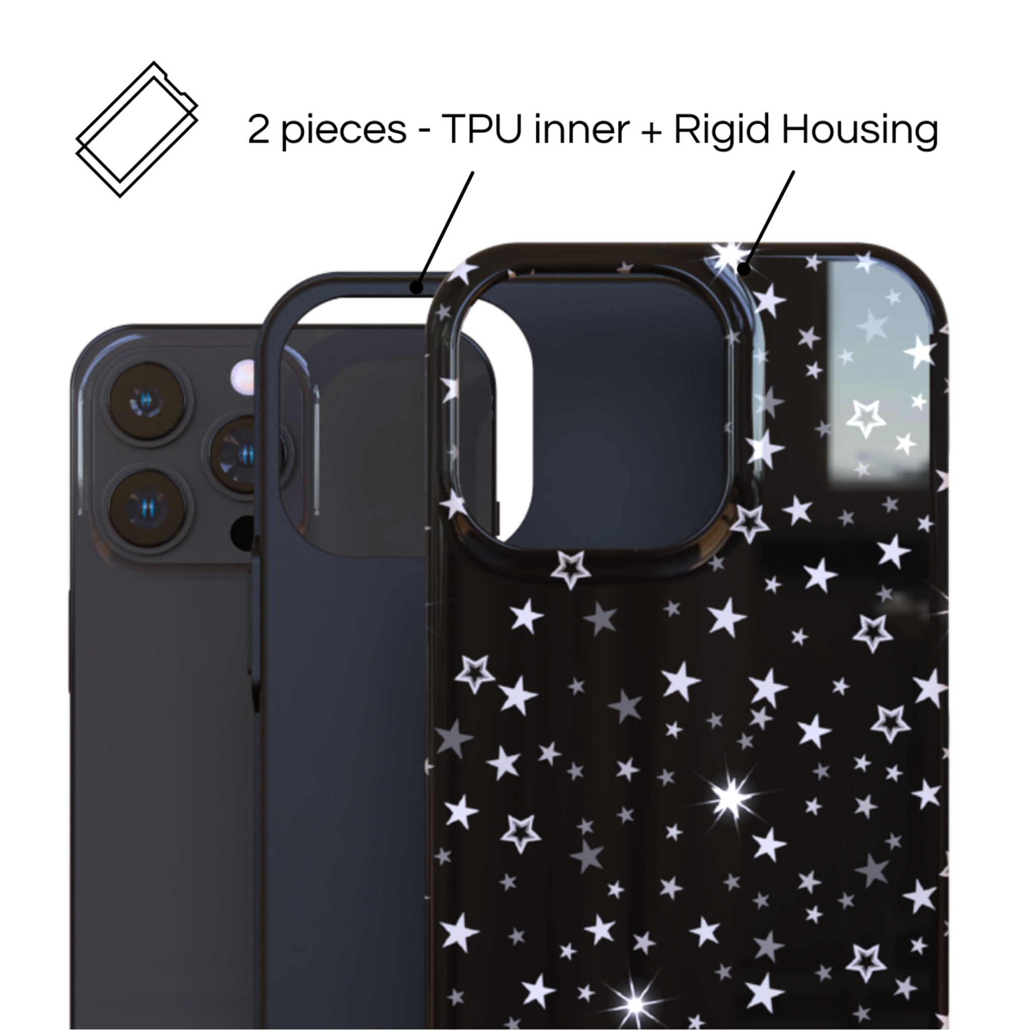 Protective Cover Case - Design Sparkling Magic Night.