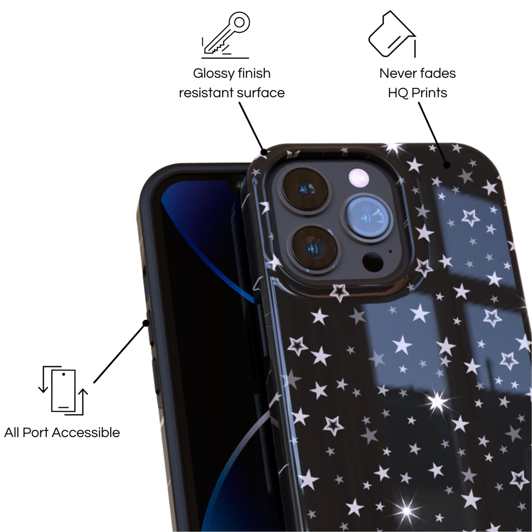 Protective Cover Case - Design Sparkling Magic Night.