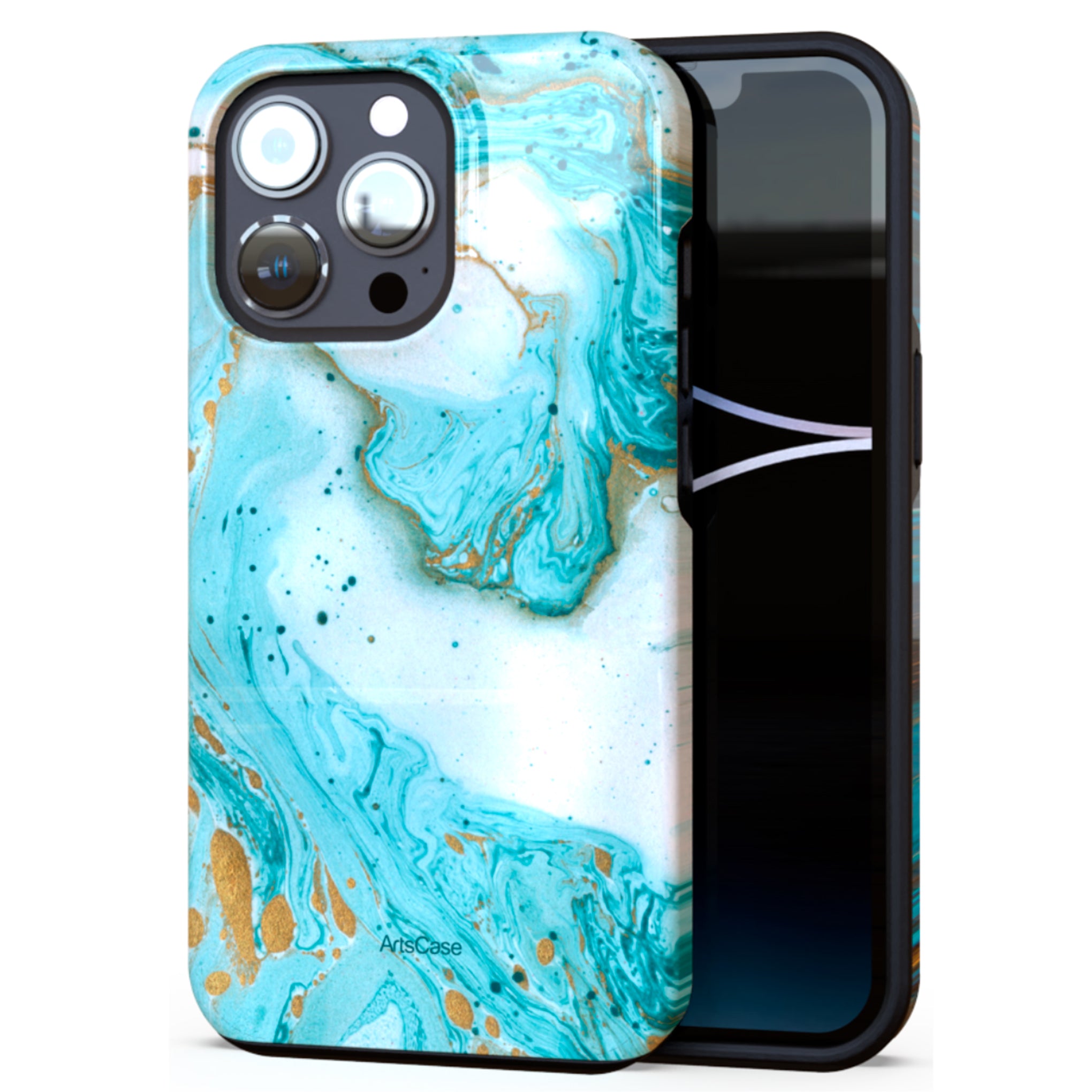 Protective Cover Case - Design Waves Teal.