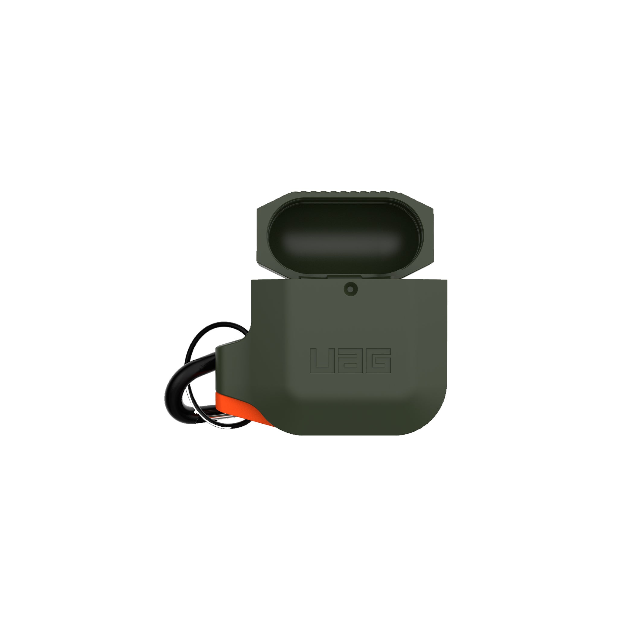 Urban Armor Gear (uag) - Silicone Case For Apple Airpods - Olive Drab And Orange