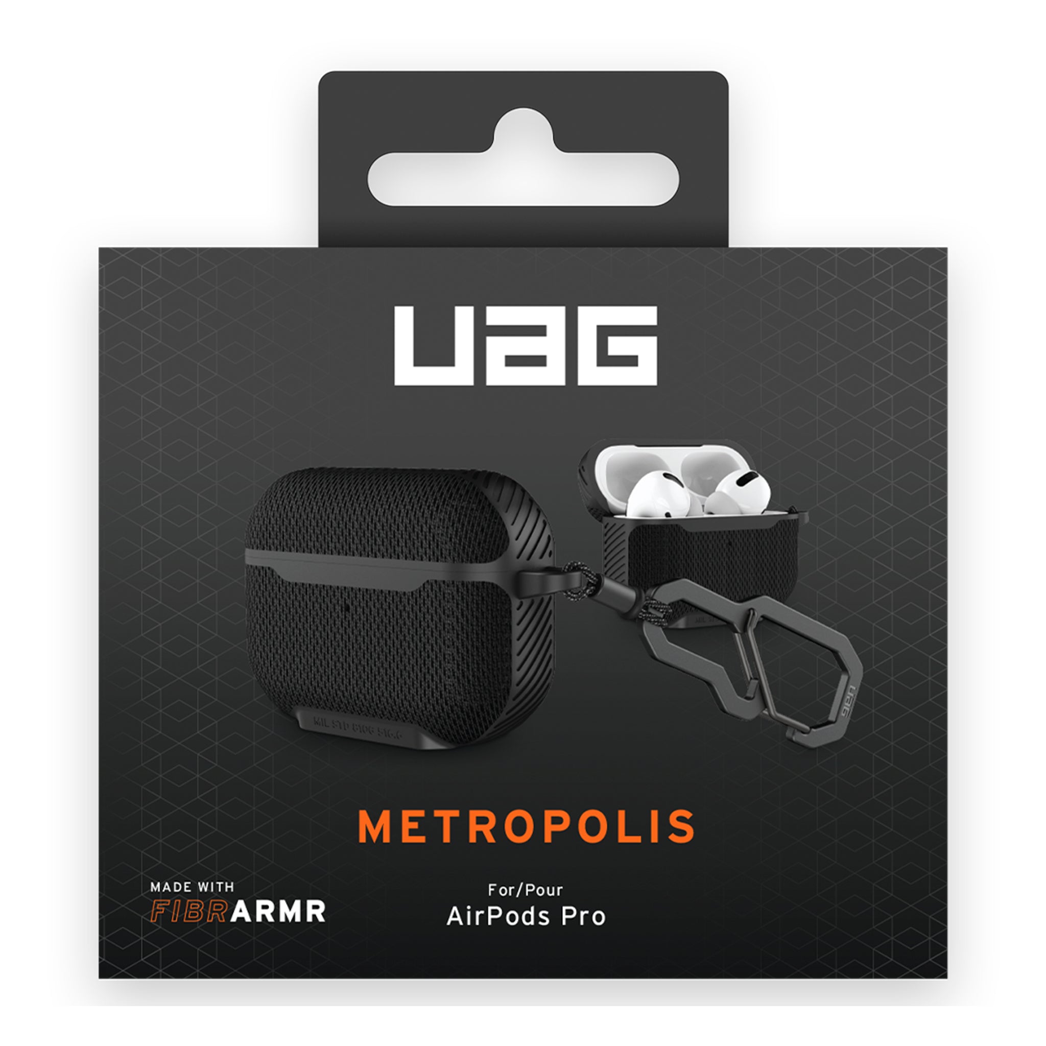 UAG - Metropolis Case For Apple Airpods Pro - Black Fiber Armor