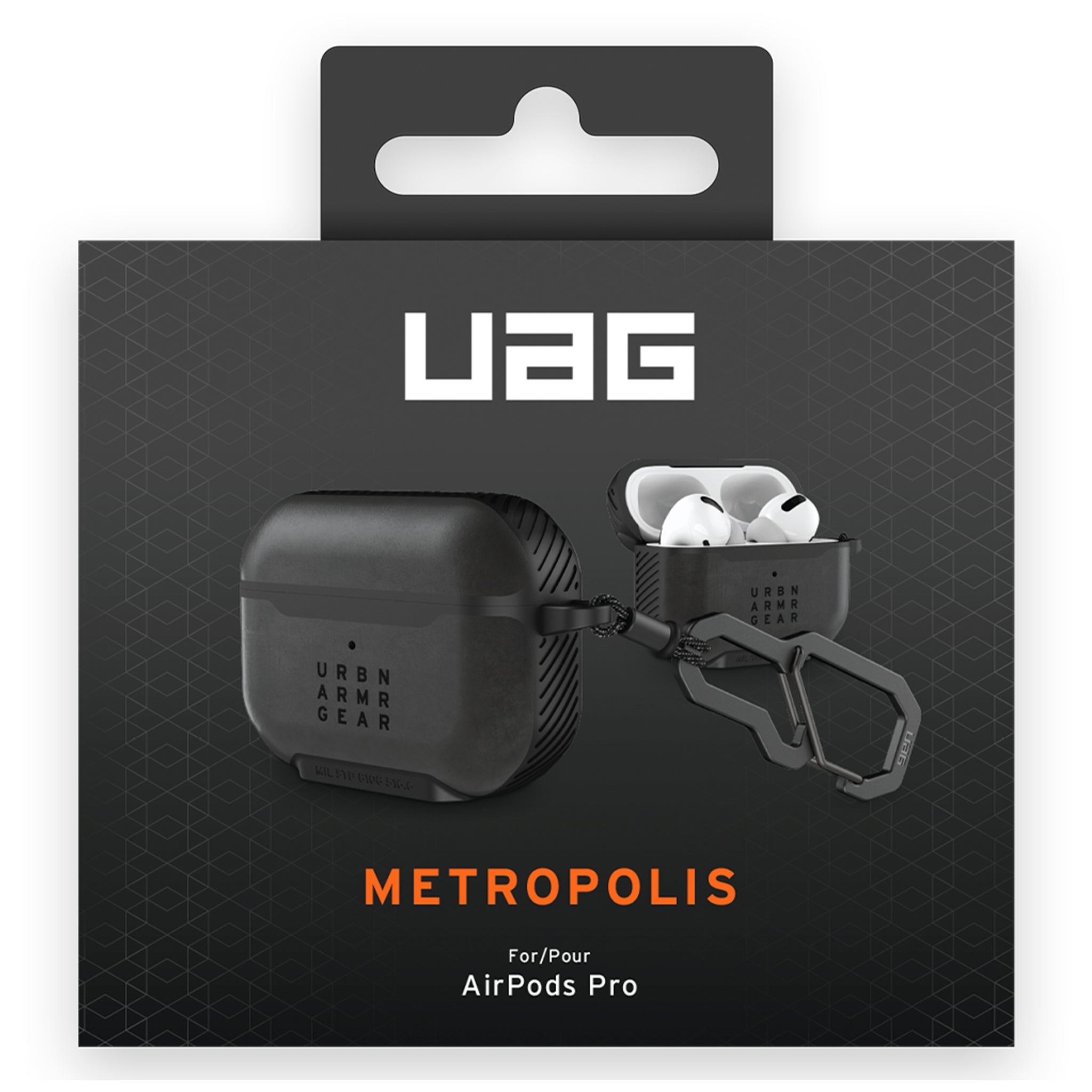 UAG - Metropolis Case For Apple Airpods Pro - Black Leather Armor