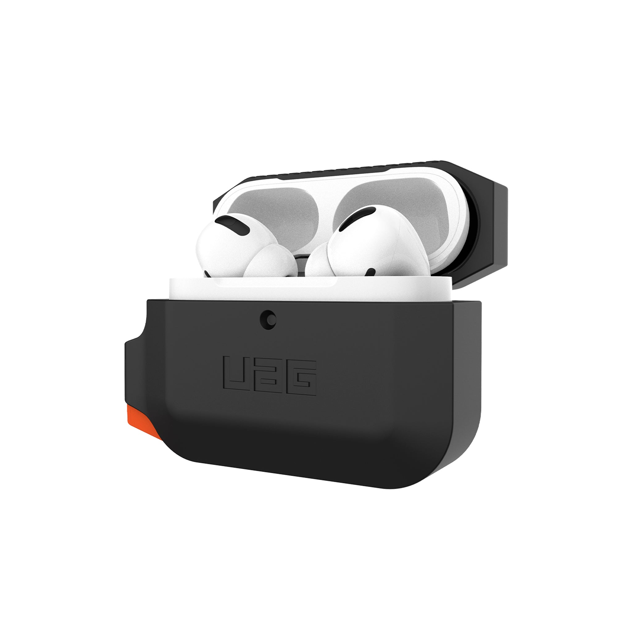Urban Armor Gear (uag) - Silicone Case For Apple Airpods Pro - Black And Orange