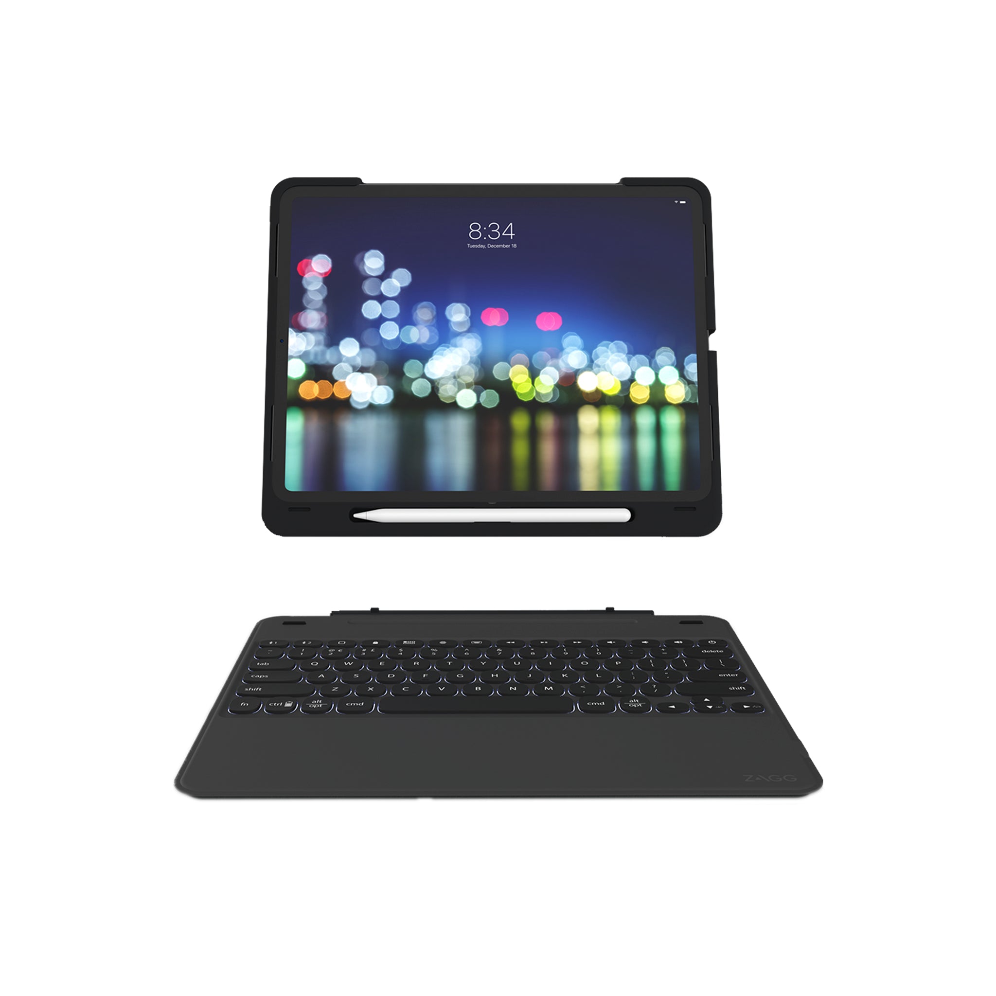 Zagg - Slim Book Go Bluetooth Keyboard And Case For Apple Ipad Pro 11 - Black