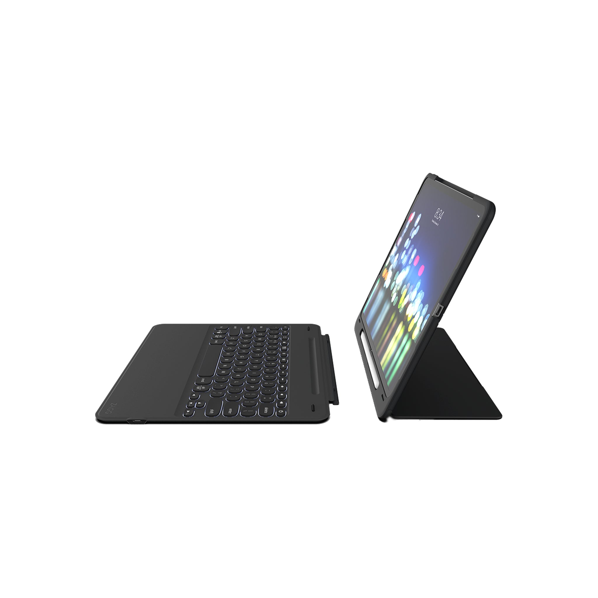 Zagg - Slim Book Go Keyboard And Case For Apple Ipad Pro 12.9 (2020 / 2018) - Black