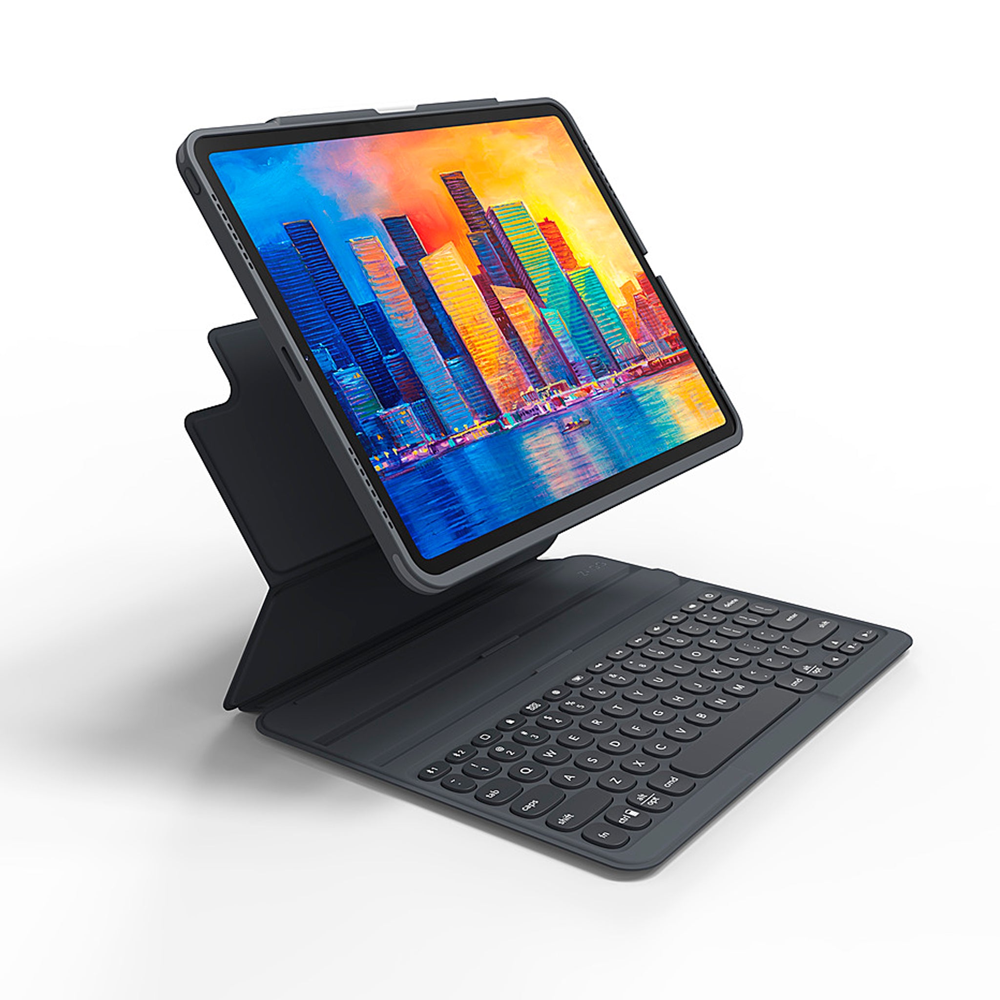 Zagg - Pro Keys With Trackpad Bluetooth Keyboard Case For Apple Ipad Pro 11 (2021 / 2020 / 2018) / Air 10.9 - Charcoal