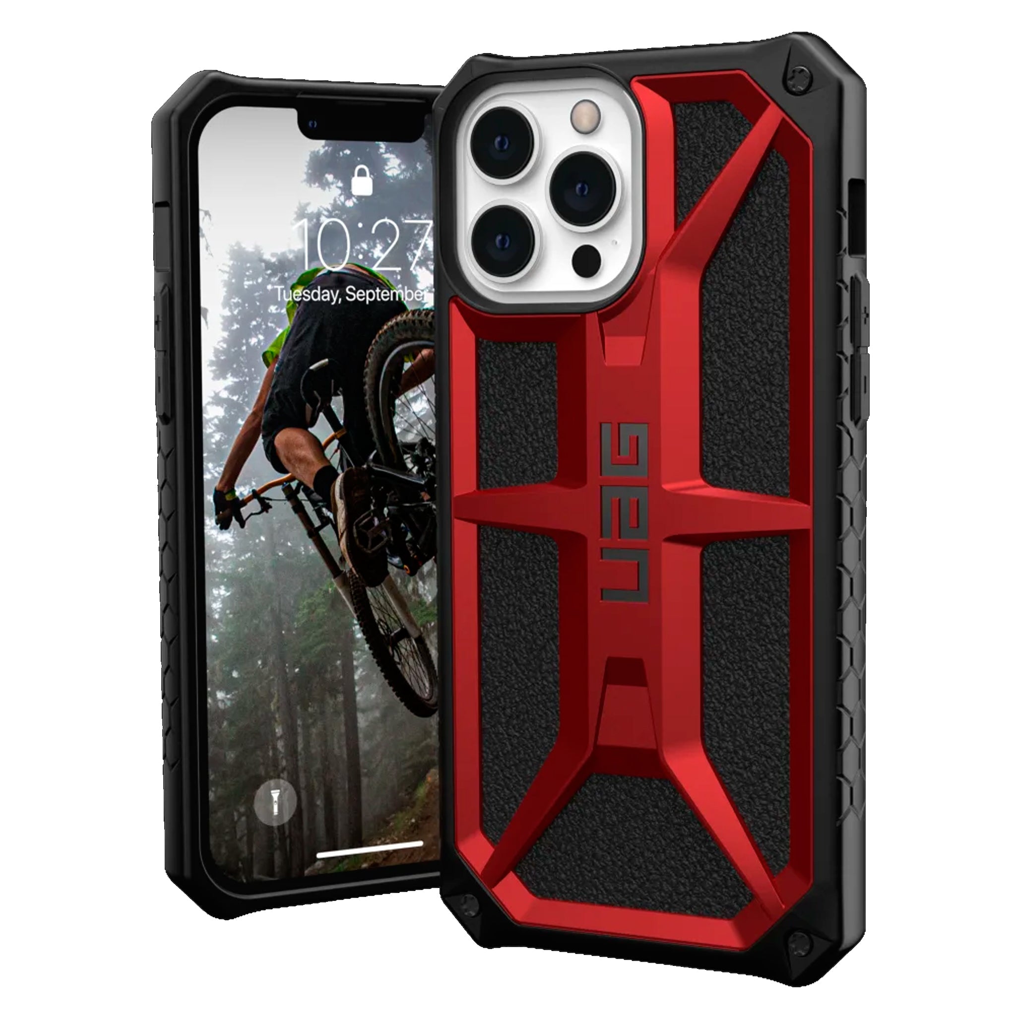 Urban Armor Gear (uag) - Monarch Case For Apple Iphone 13 Pro Max - Crimson And Black