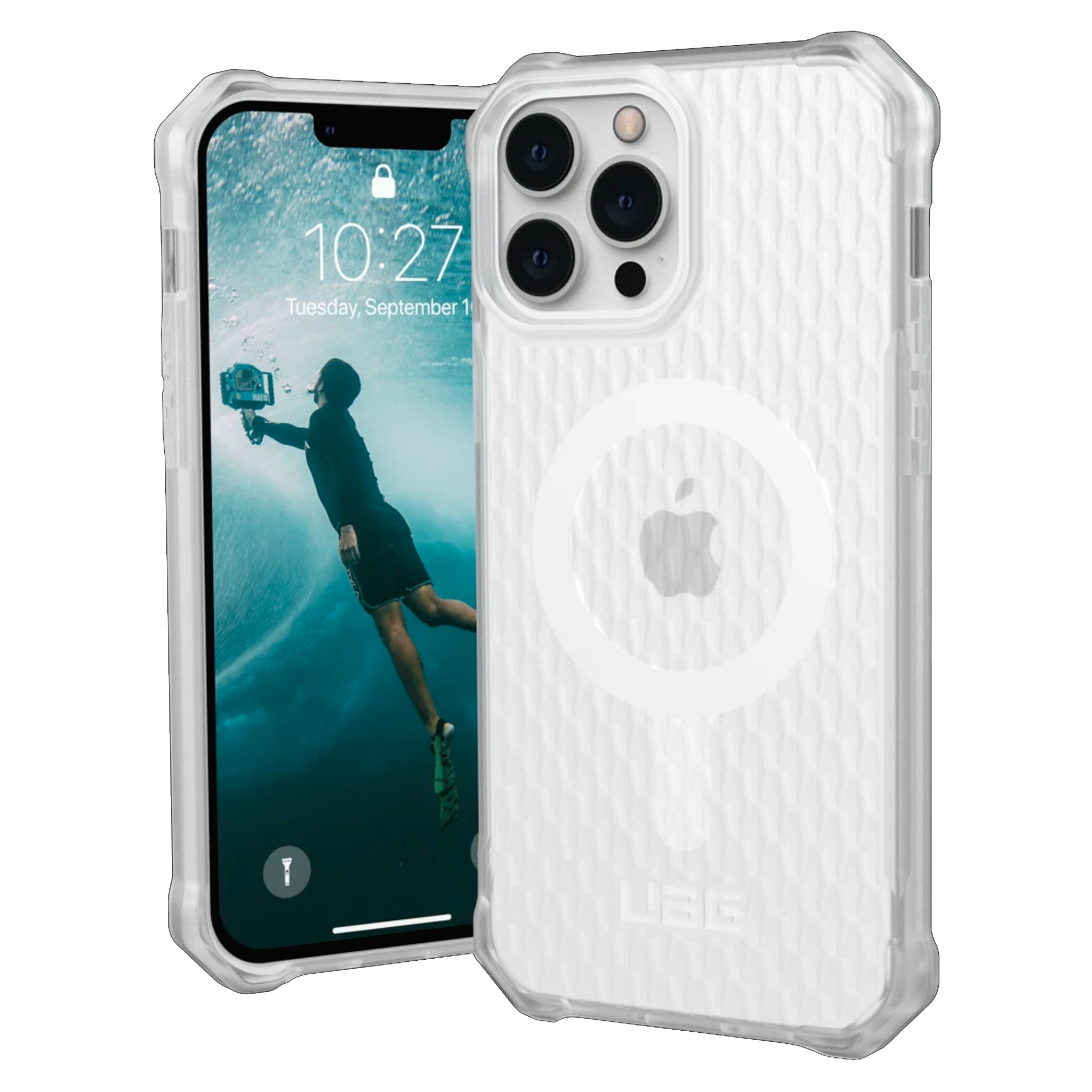 Urban Armor Gear (uag) - Essential Armor Magsafe Case For Apple Iphone 13 Pro Max - Frosted Ice